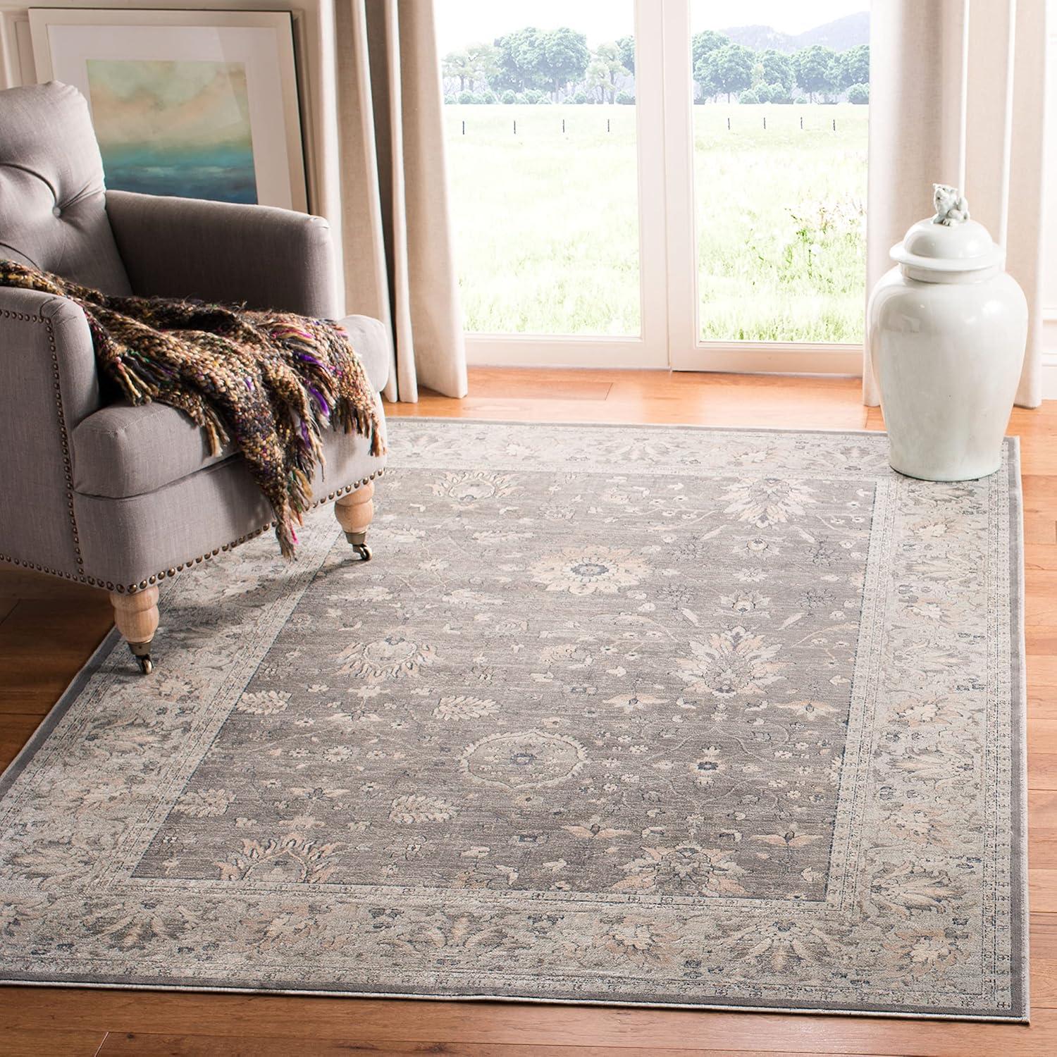 SAFAVIEH Vintage Hiren Oriental Area Rug, Grey/Beige, 5'3" x 7'6"