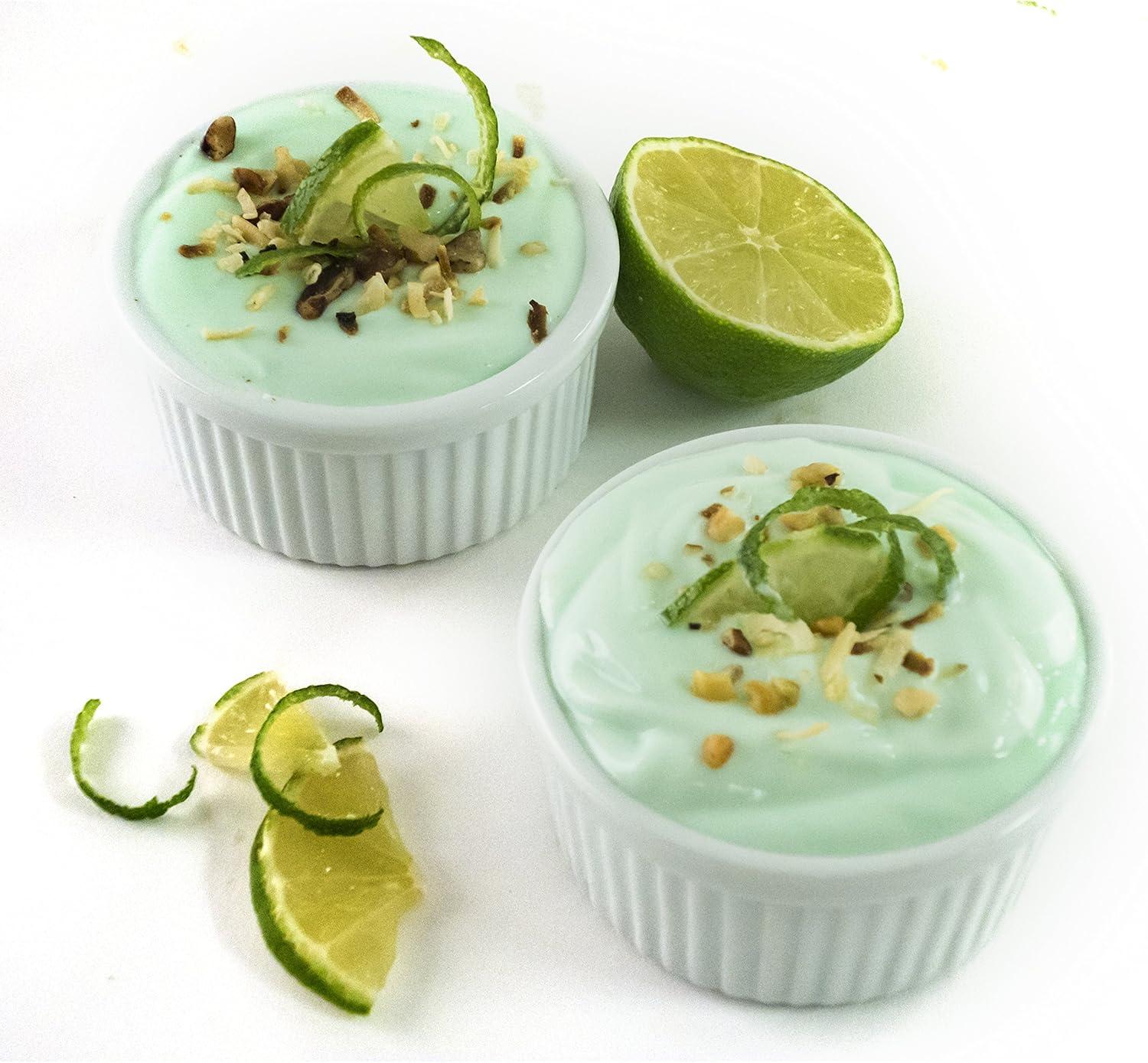 White Porcelain Ramekins Set of 6 for Baking and Serving