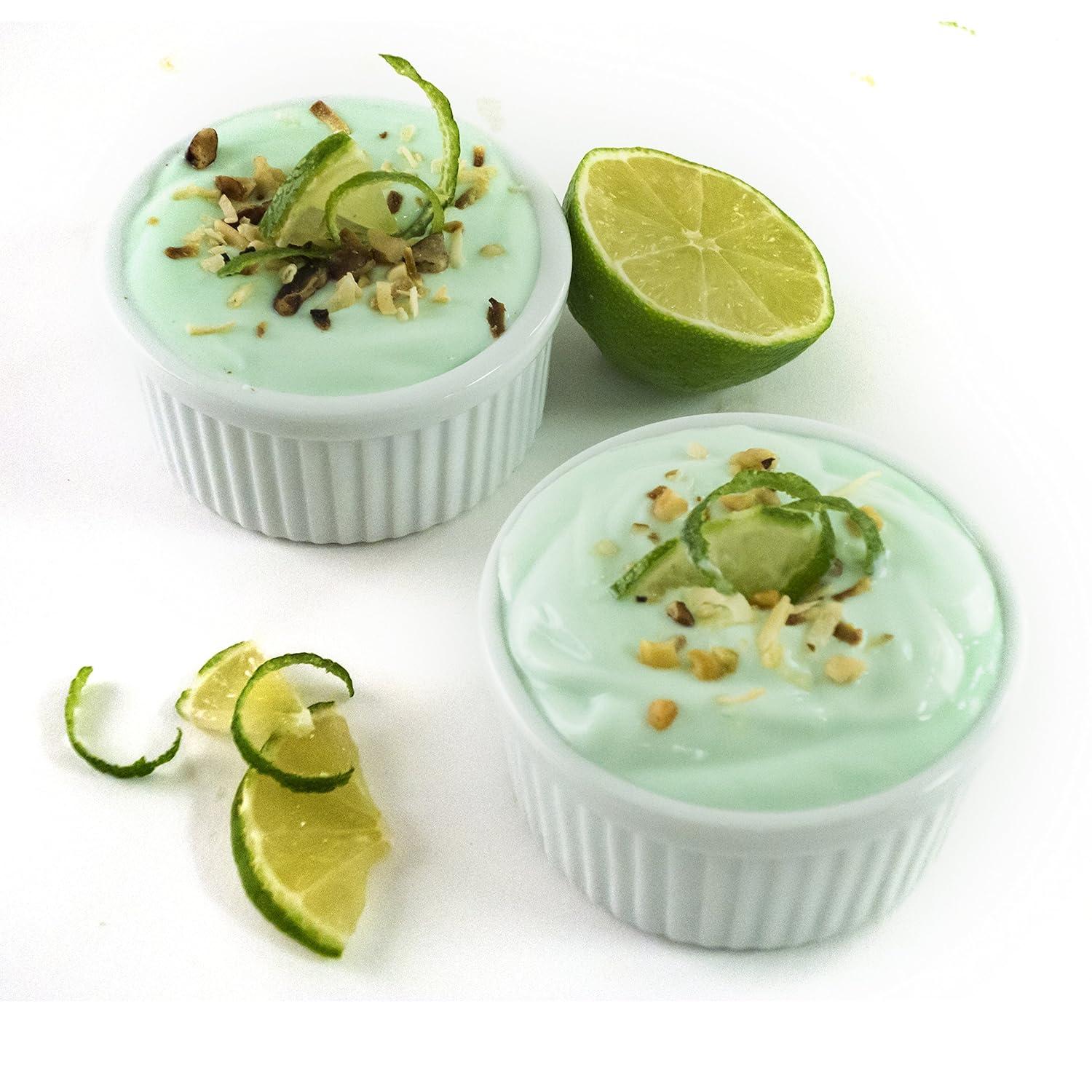 White Porcelain Ramekins Set of 6 for Baking and Serving