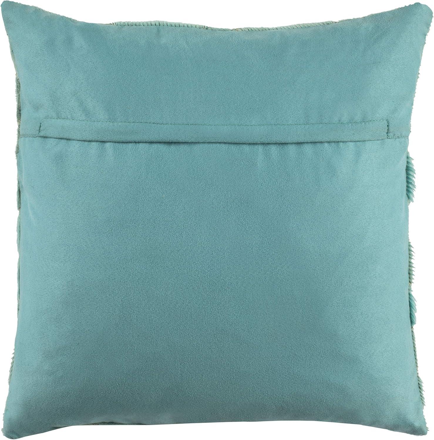 Draper Cowhide Pillow - Teal - 20"X20" - Safavieh