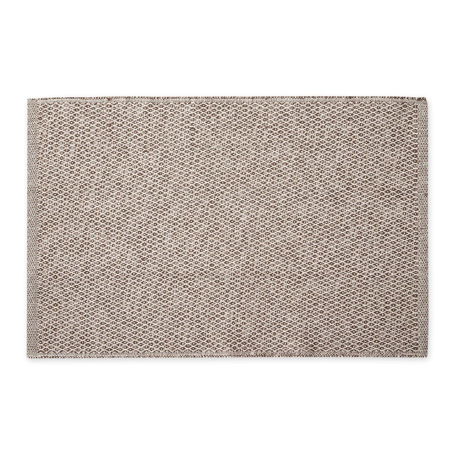 Design Imports Miniature Diamonds - Leather Brown - 2 X 3 Ft