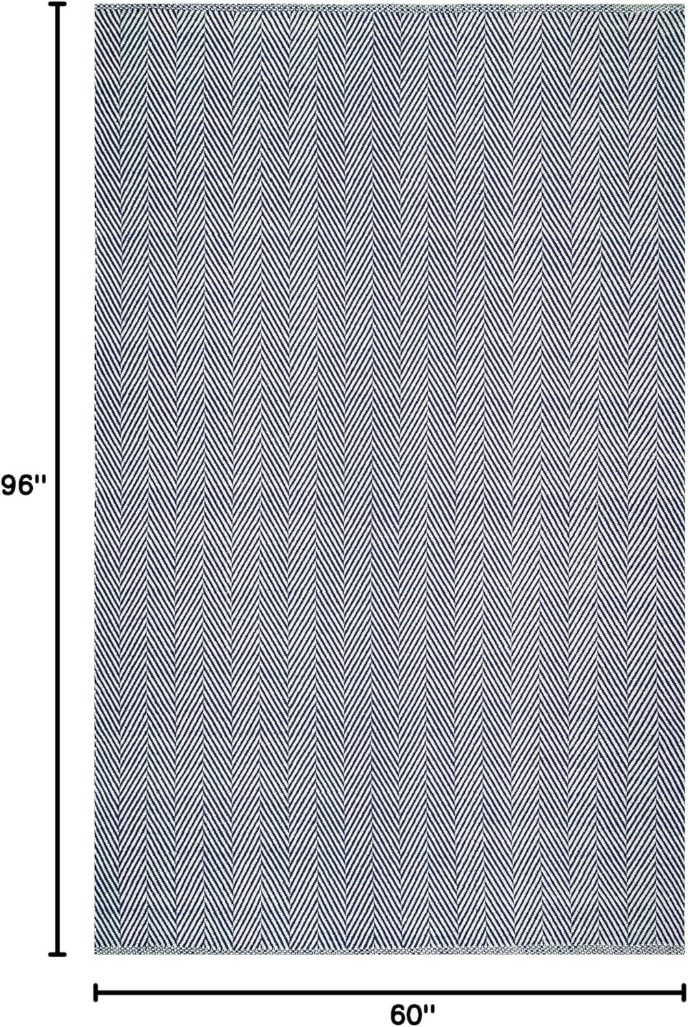 Cotton Hand Loomed Herringbone Cotton Rug - nuLOOM