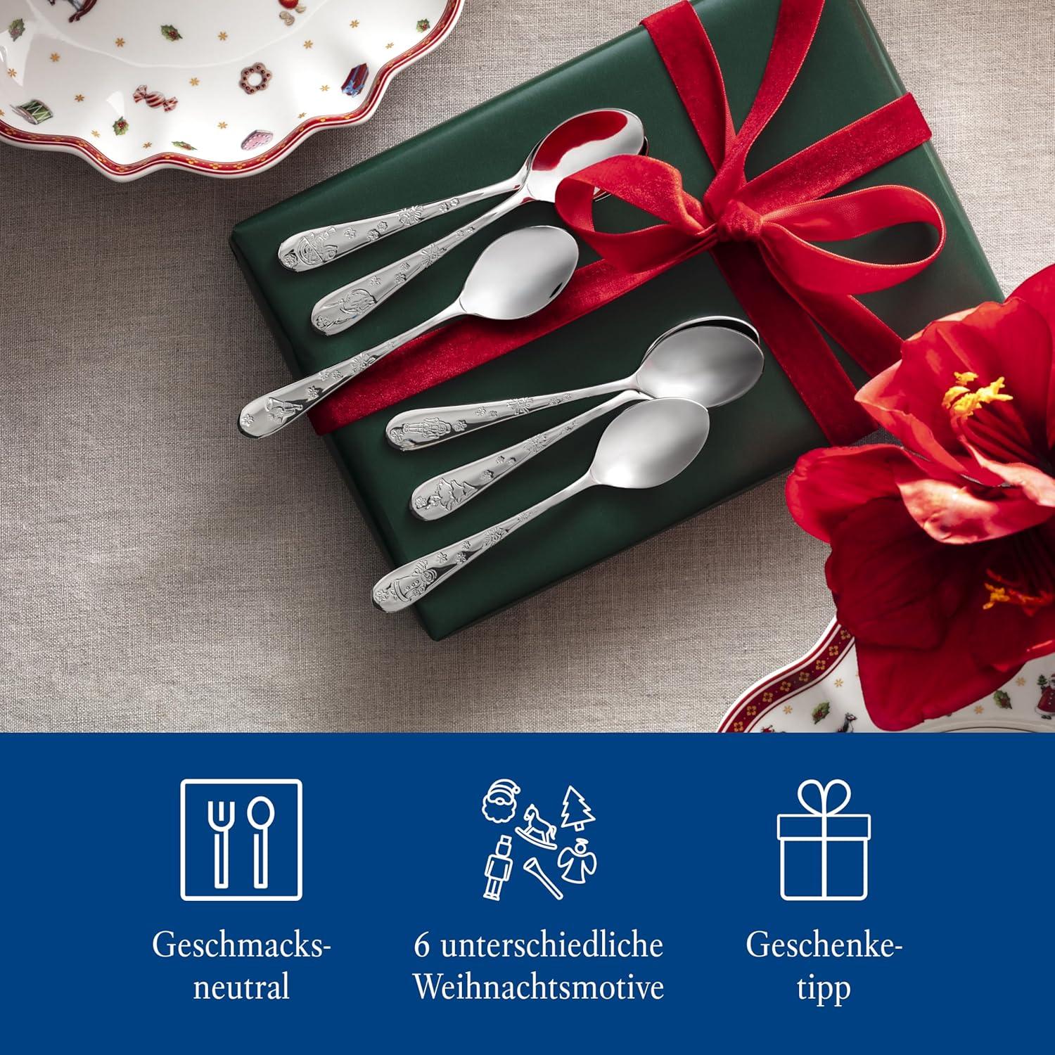Villeroy & Boch – Toy's Delight Coffee Spoon Cutlery Set for 6 People, 6 Pieces, Dishwasher-Safe, rustproof, Cutlery Set, Spoon Set, Stainless Steel Cutlery Set