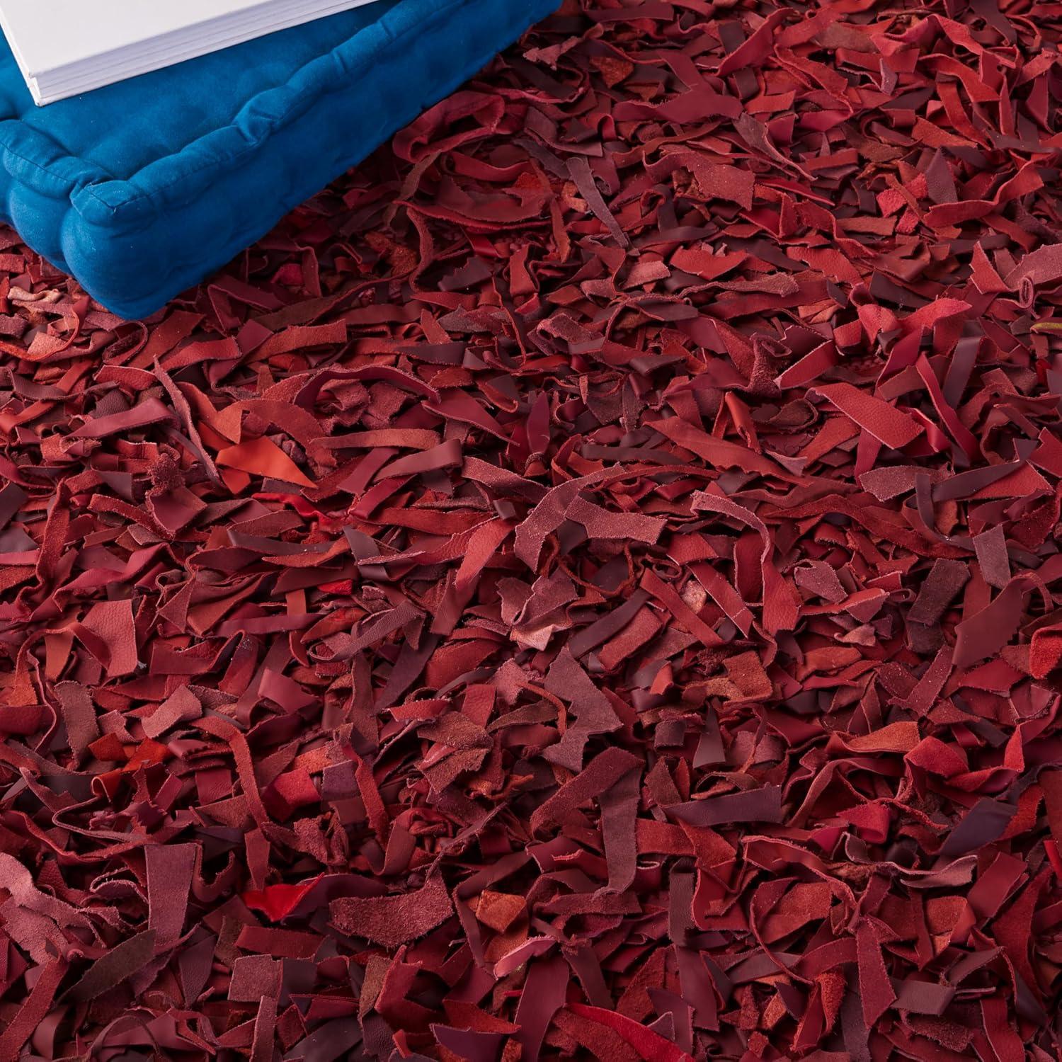 Schaefer Handwoven Leather Solid Color Rug