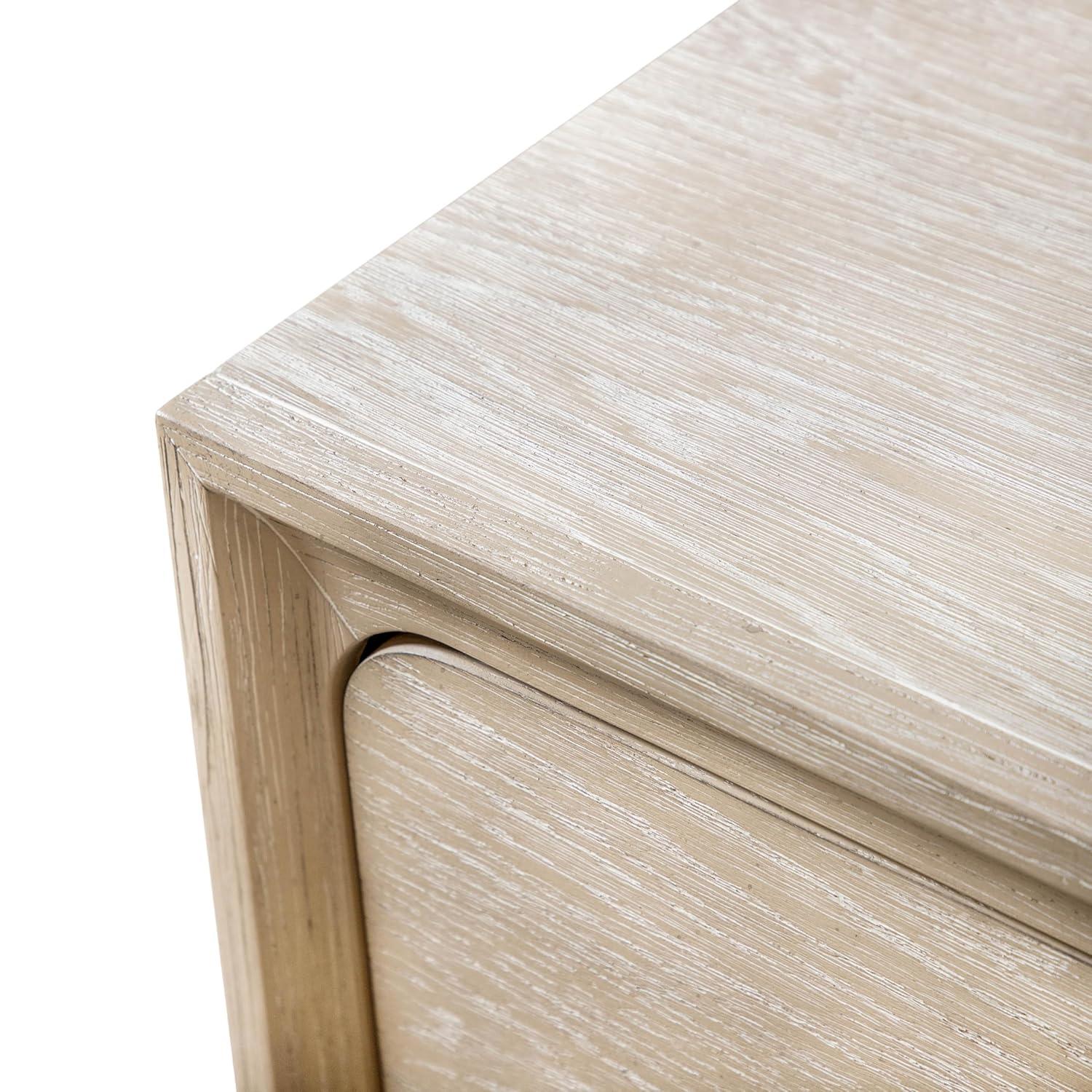 HOMES: Inside + Out 3pc Queen Neovesi Platform Bedroom Set Boho with 2 Nightstands Oak