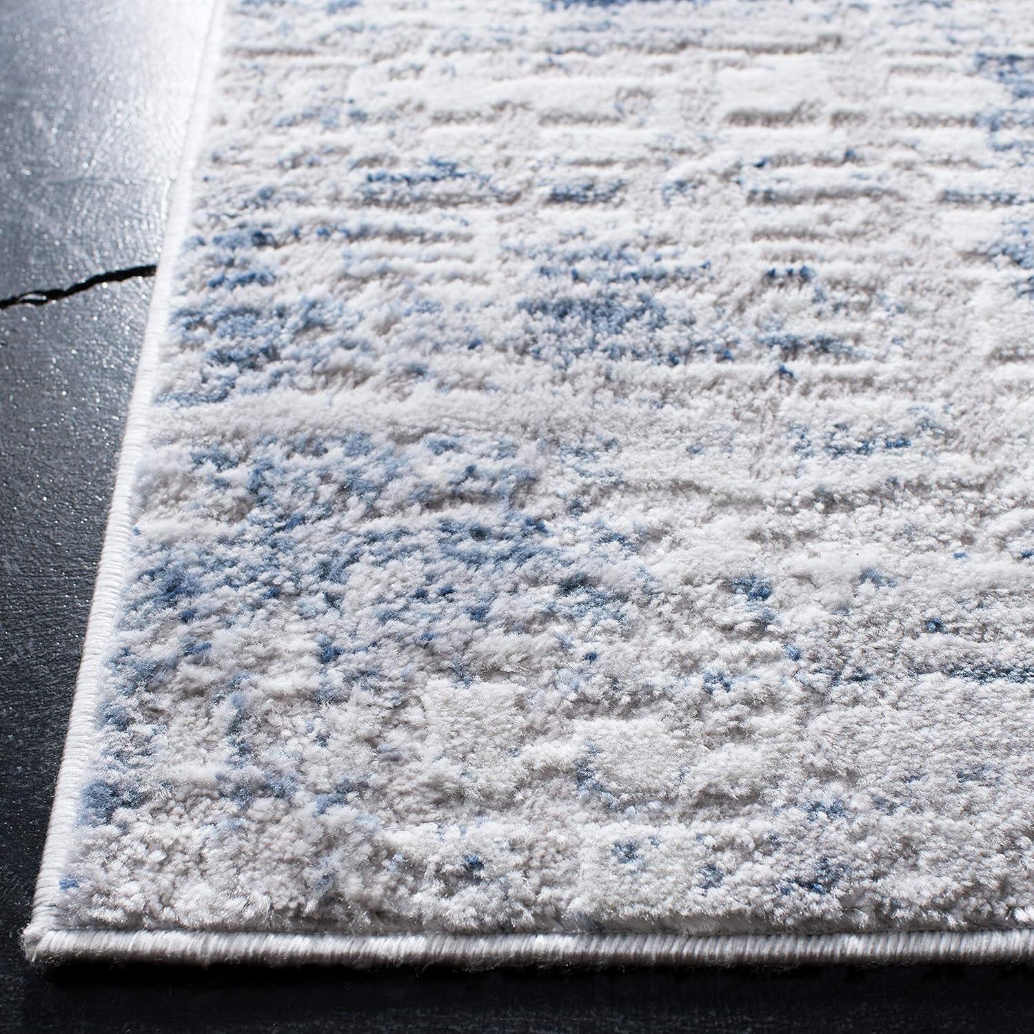 SAFAVIEH Amelia Carrie Abstract Distressed Area Rug, Blue/Grey, 10' x 14'