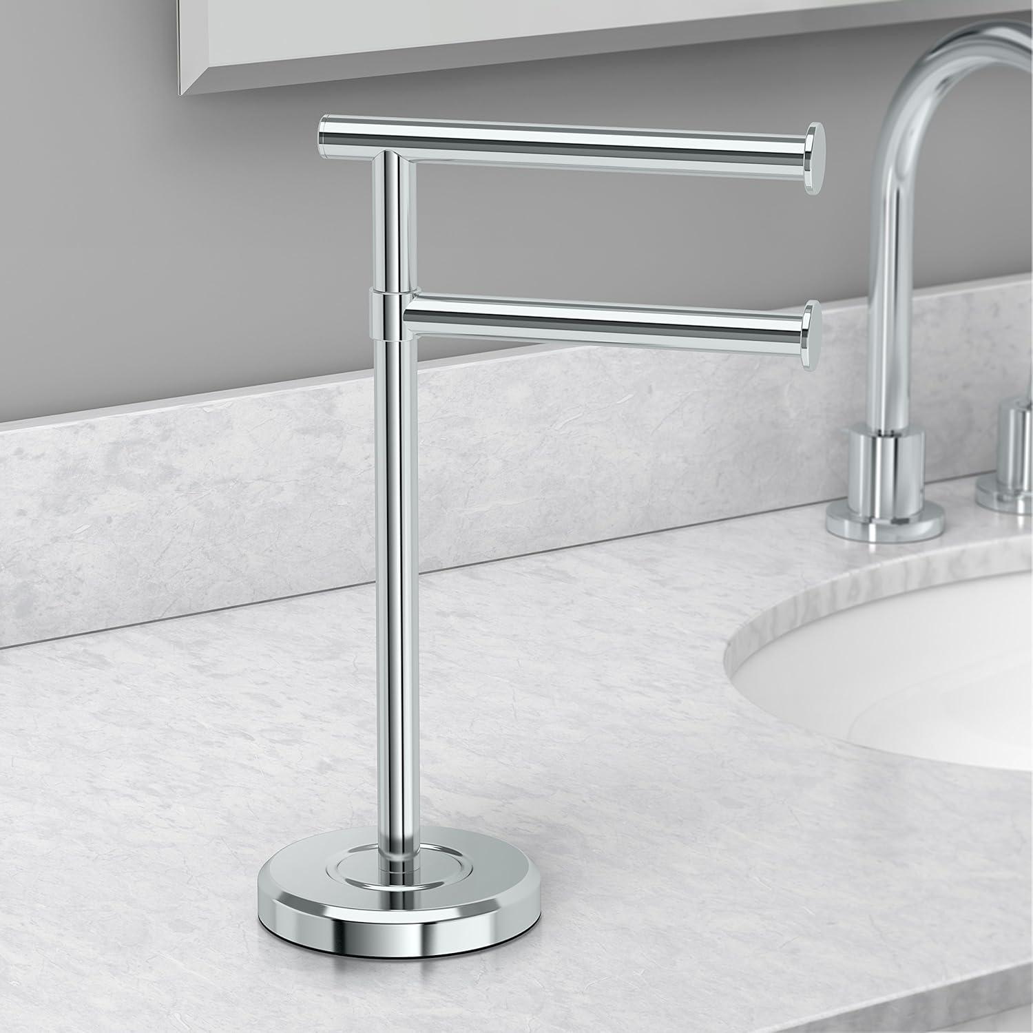 Latitude II Countertop 2-Arm Hand Towel Stand | 1 Arm Swivels