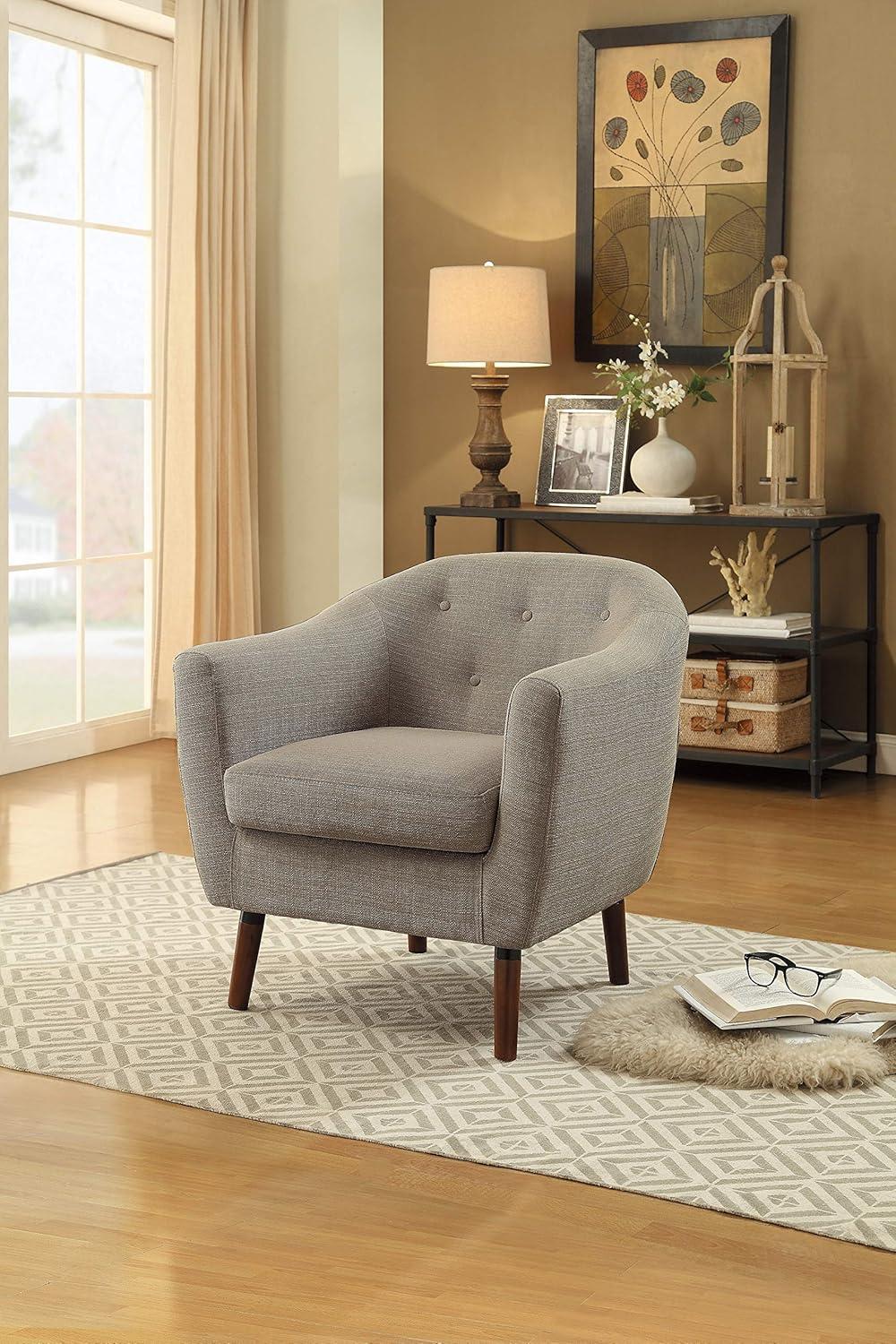 Lexicon Lucille Upholstered Accent Chair in Beige