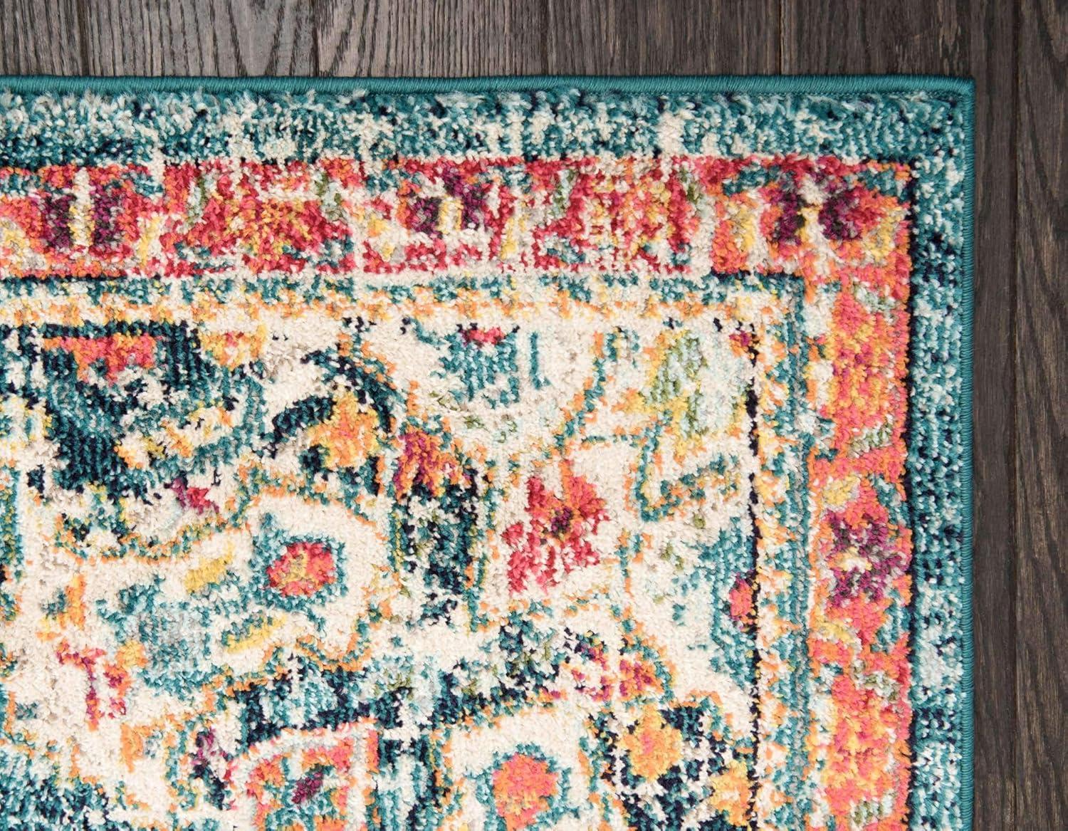 Unique Loom Penrose Collection Area Rug - Alexis (8'Square, Blue/ Gray)