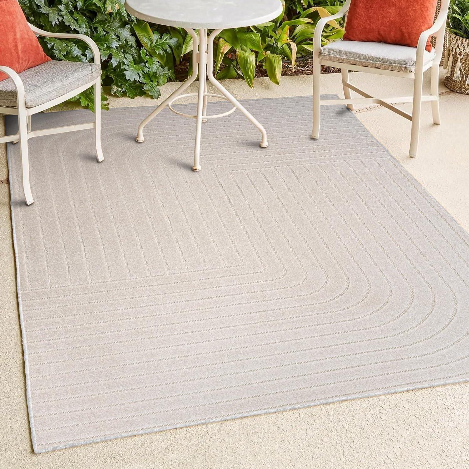 JONATHAN Y Odense High-Low Minimalist Angle Geometric Indoor/Outdoor Area Rug