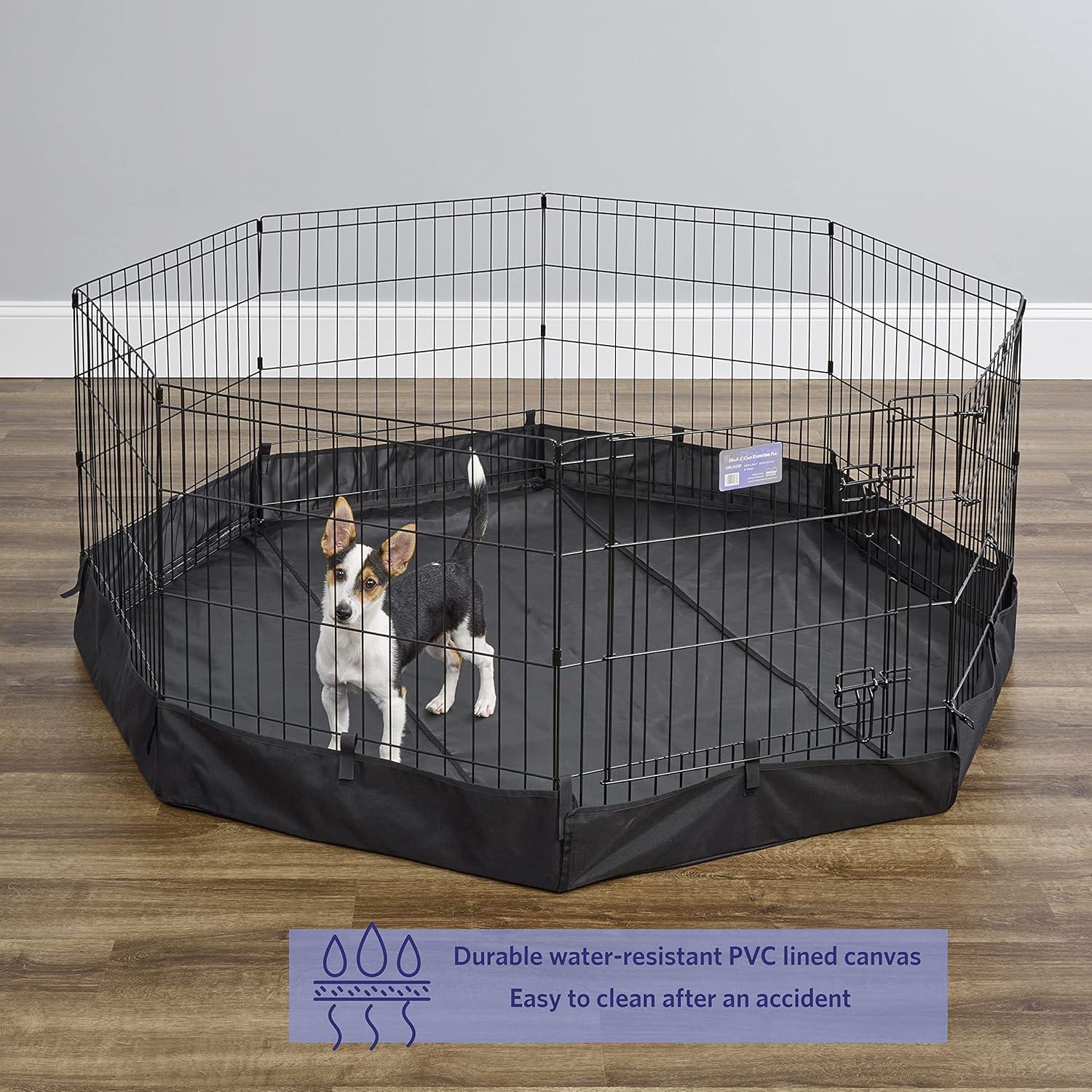 Octagon Exercise Pen Solid Fabric Bottom