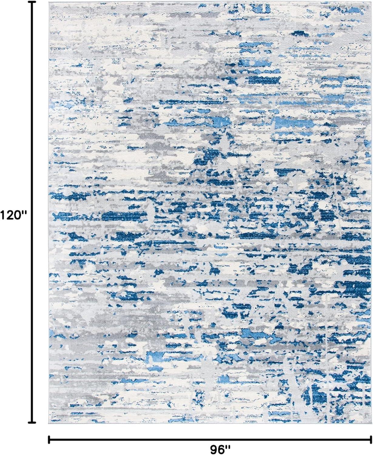 Jasper JSP107 Power Loomed Area Rug - Ivory/Blue - 8'x10' - Safavieh.