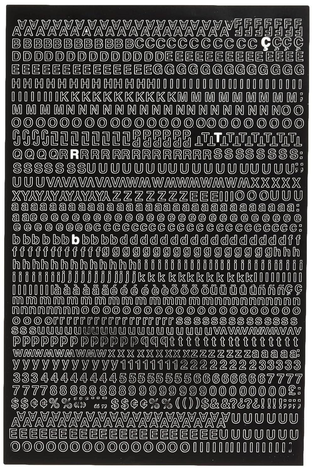 Headline/Geotype Vinyl Lettering, Helvetica, 1/4", Black Captial Letters