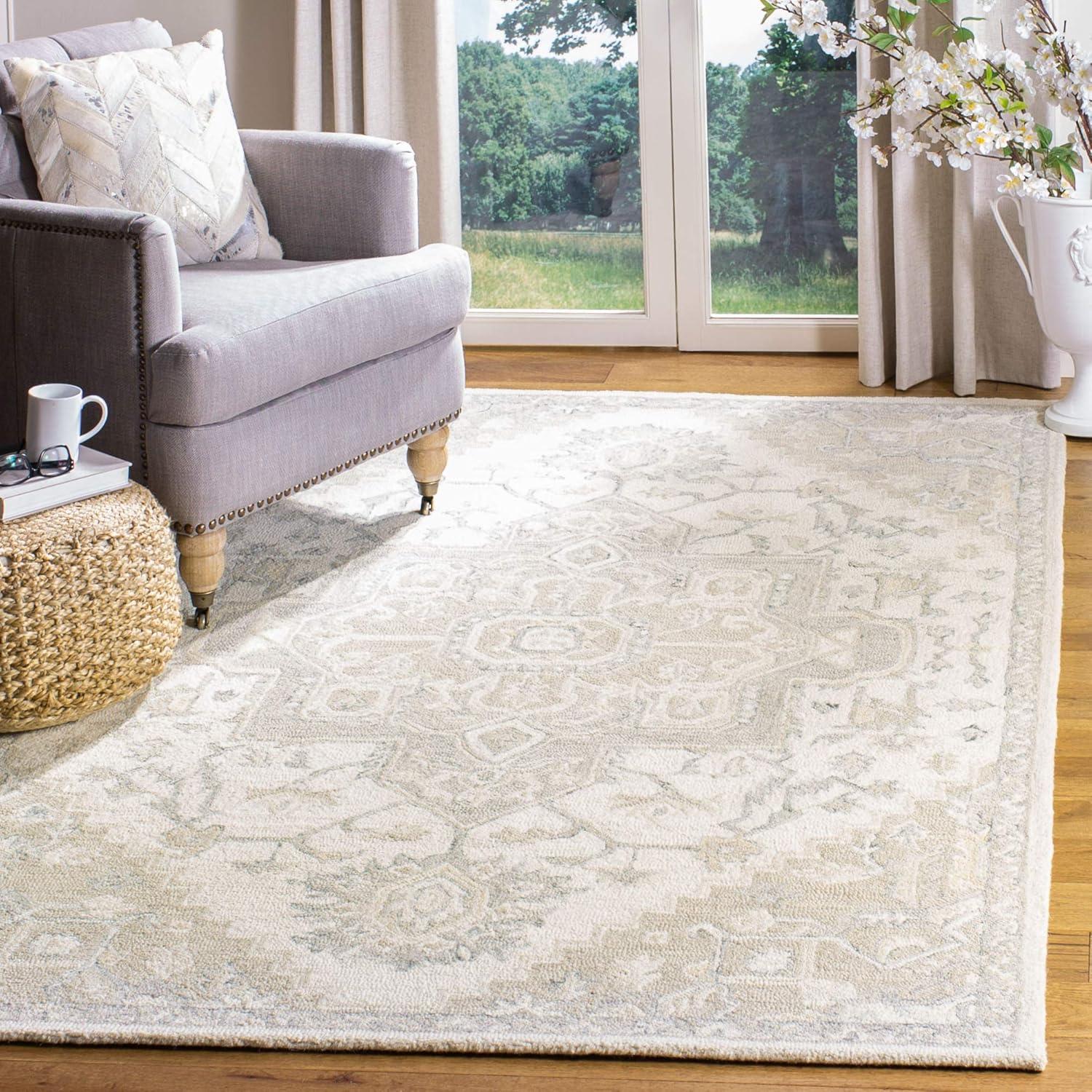 Micro-Loop MLP503 Hand Tufted Indoor Runner Rug - Ivory/Beige - 2'3"x9' - Safavieh