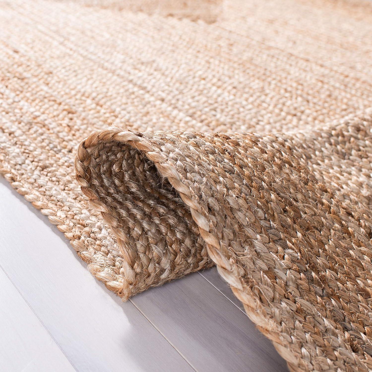 Cape Cod Boho-Chic 36" Square Handwoven Jute Accent Rug