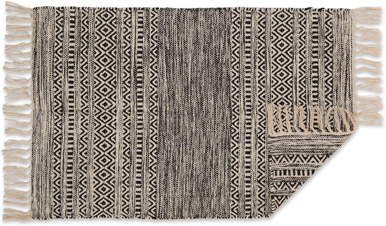 DII French Blue Combo Stripe Hand-Loomed Rug 2x3 Ft