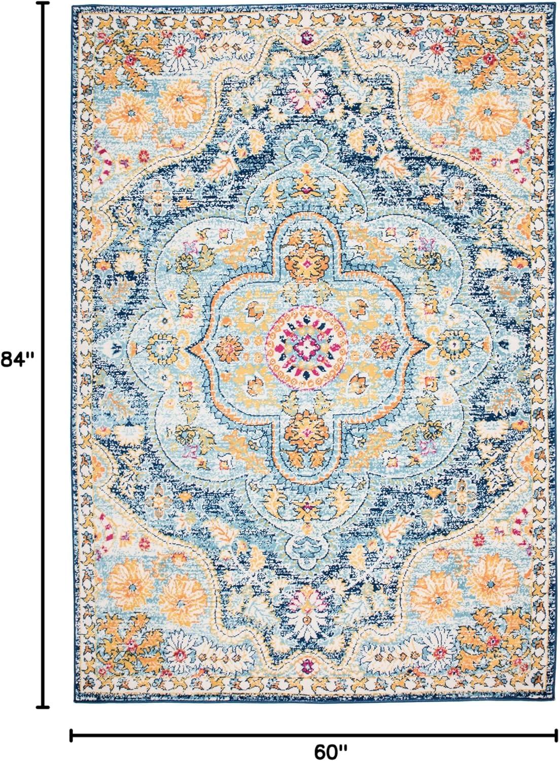 World Rug Gallery Distressed Vintage Bohemian Area Rug