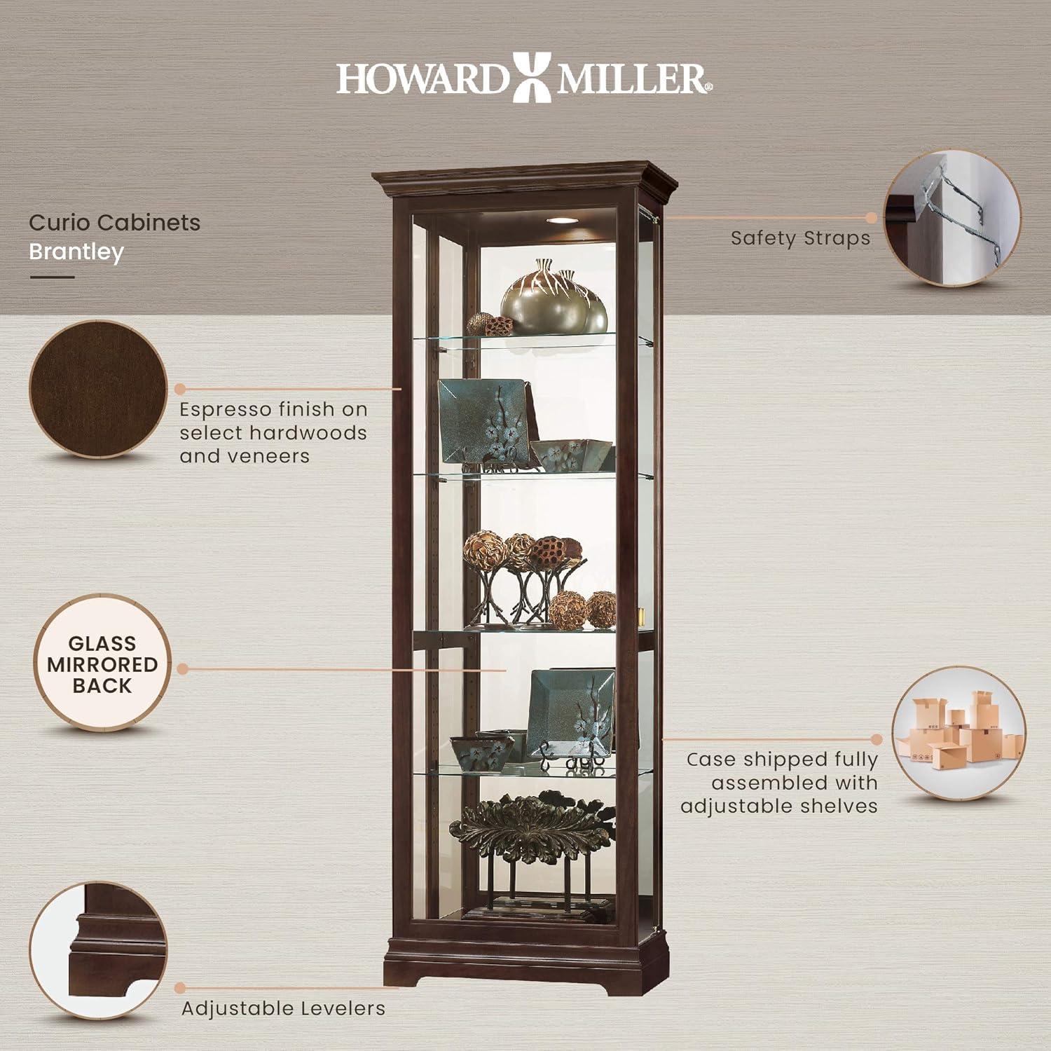 Howard Miller Brantley Curio Cabinet 680671 Espresso