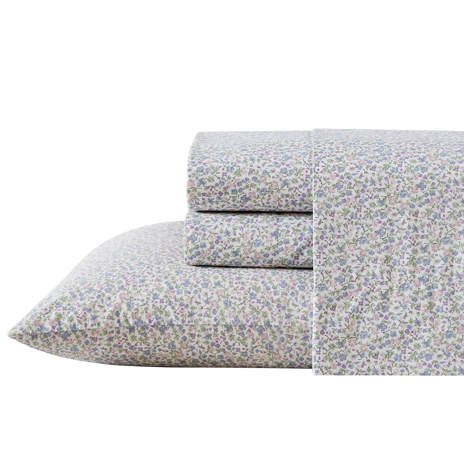 Laura Ashley Printed Cotton Percale Sheet Set