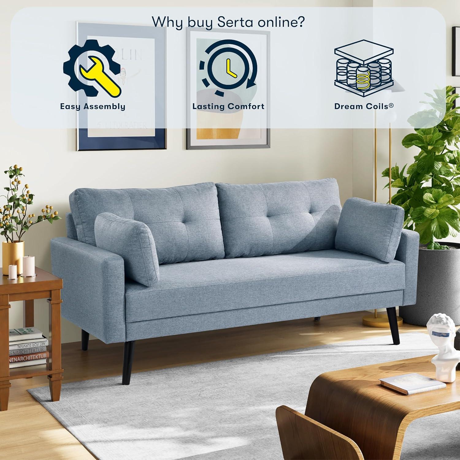 Serta Serta Bronx 66.93" Tufted Back Stationary Sofa