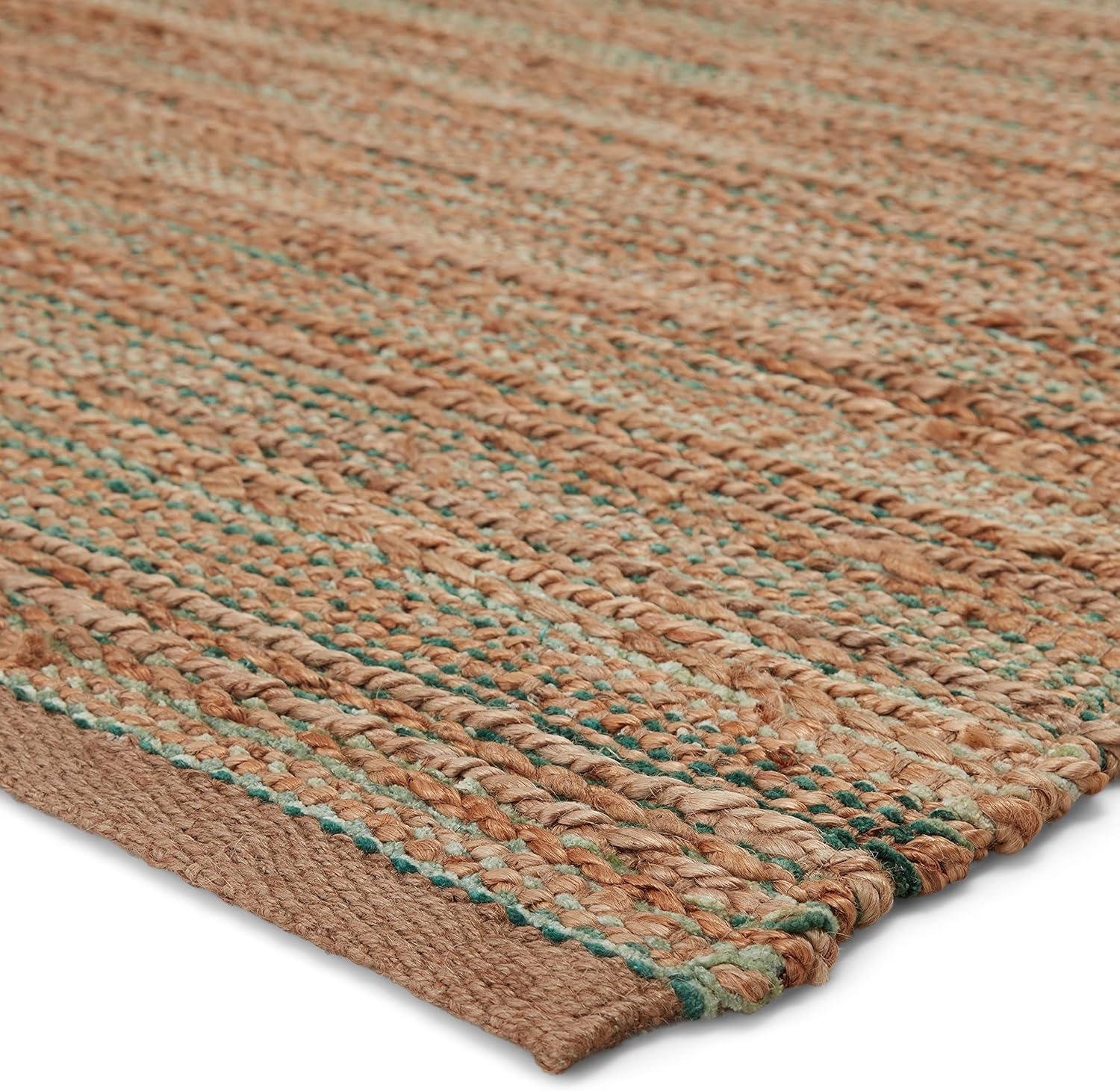 Almond Buff Coastal Hand-Knotted Jute Area Rug, 3'6"x5'6"