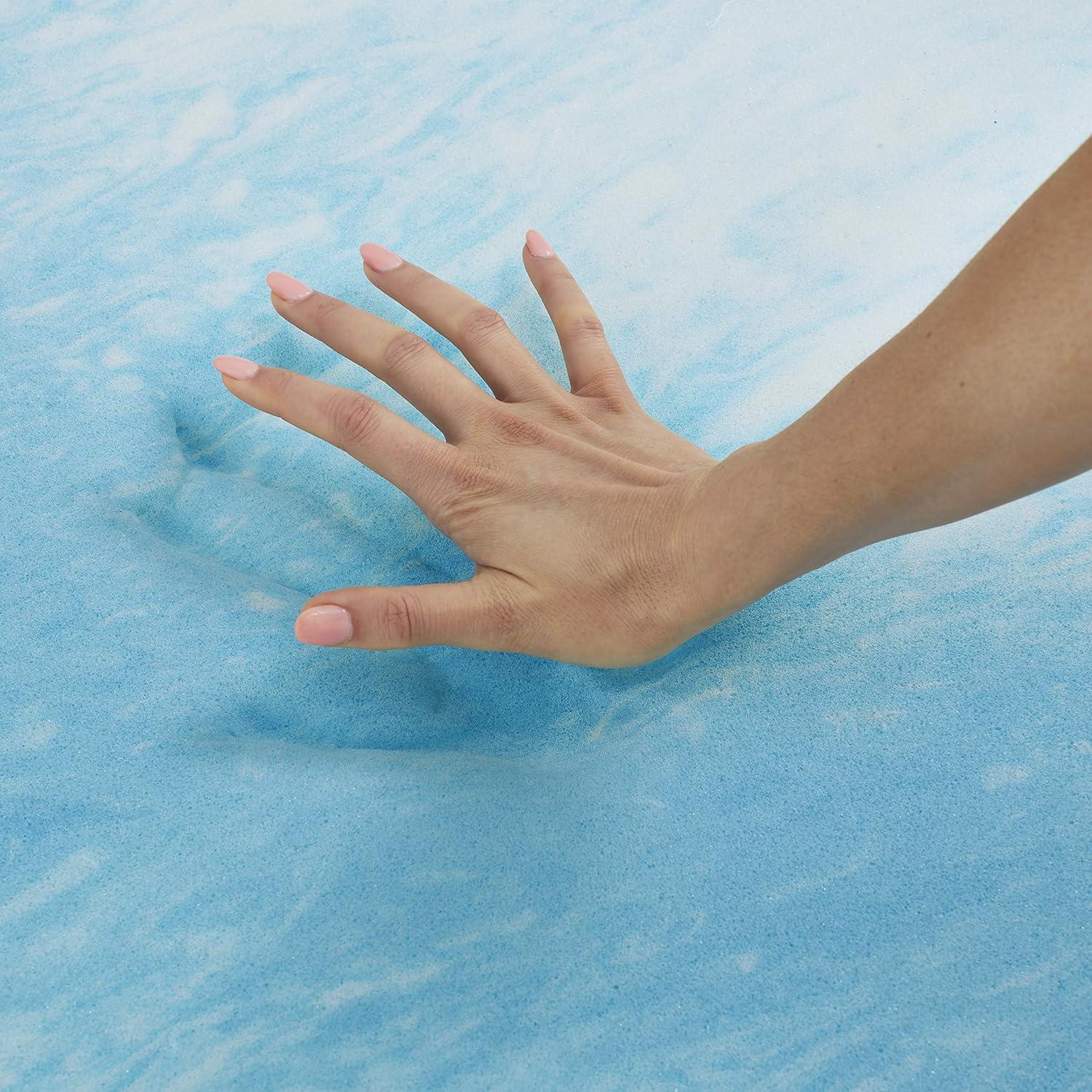 Sealy 3" SealyChill Gel Memory Foam Mattress Topper, King, White