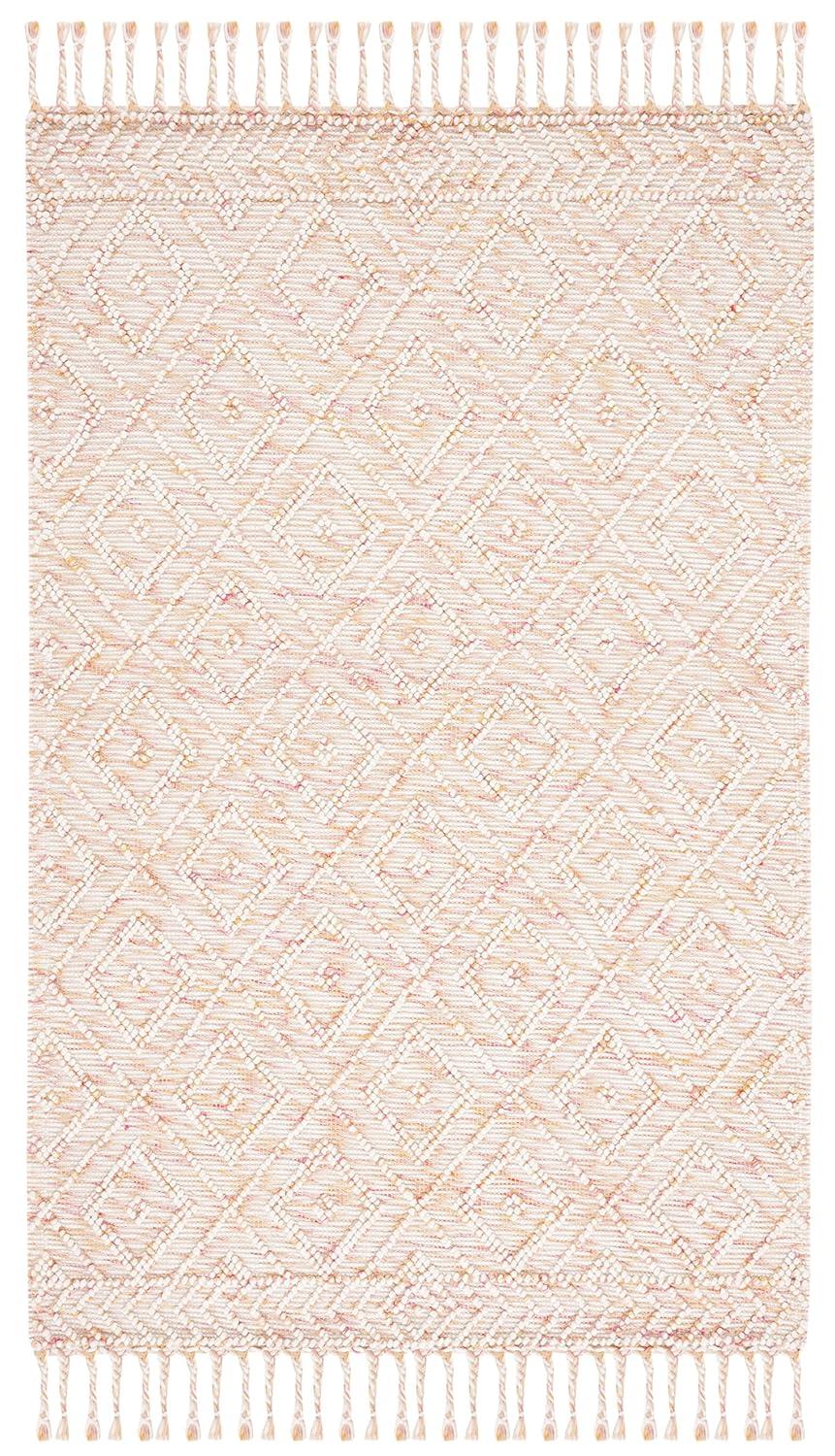 Natura NAT188 Hand Loomed Indoor Area Rug - Ivory/Red - 6'x9' - Safavieh