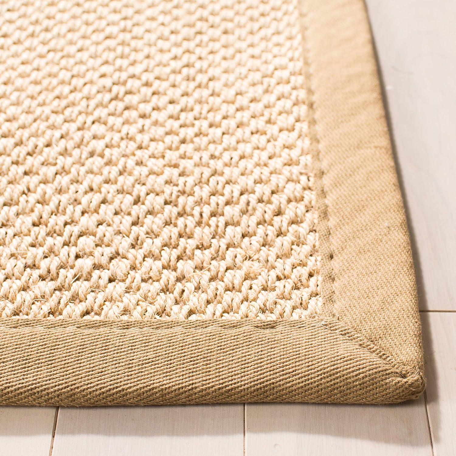 Natural Fiber NF141 Power Loomed Indoor Area Rug - Maize/Linen - 4'x6' - Safavieh