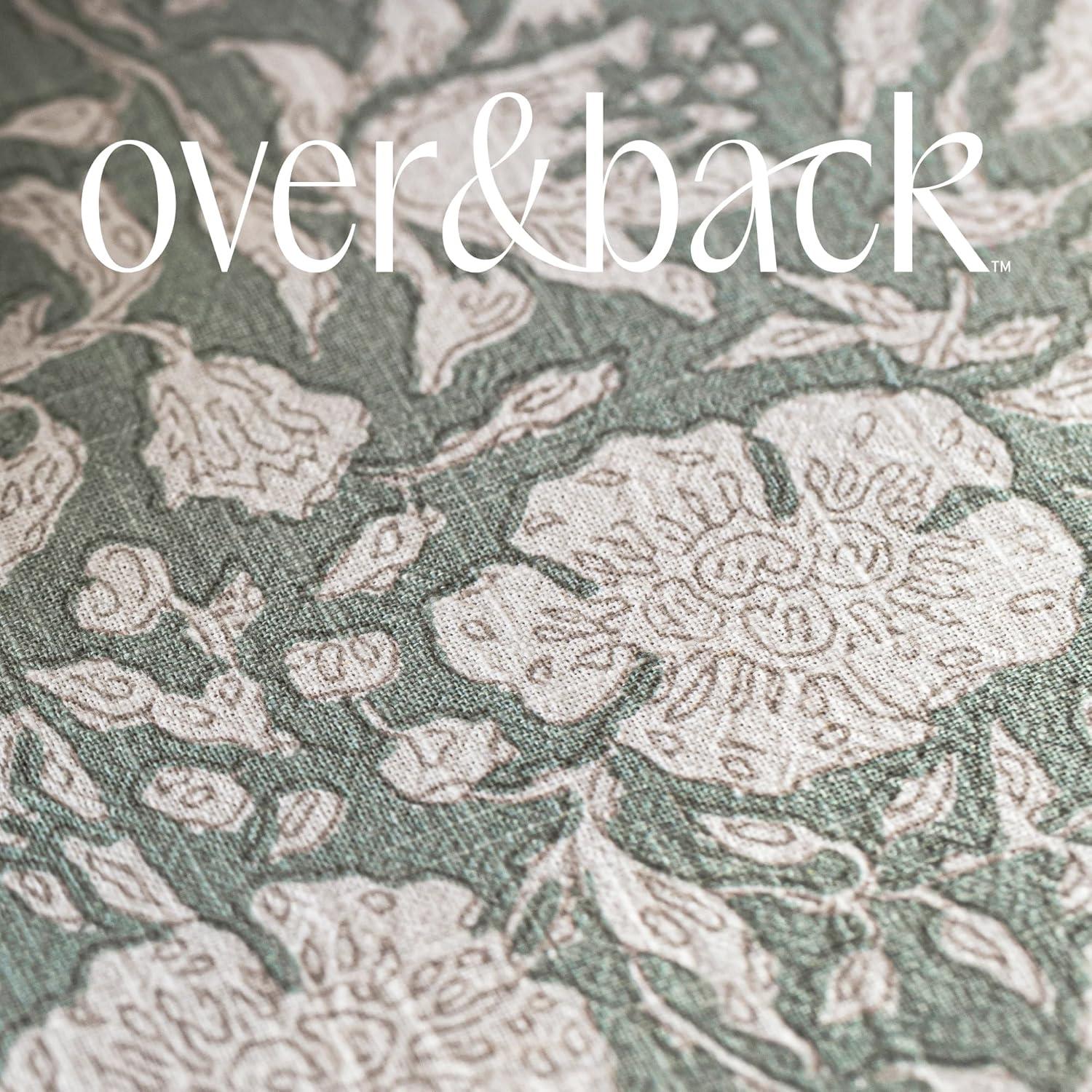 over&back Hand-Screened Tablecloth - 100% Cotton - Kitchen and Home Decor