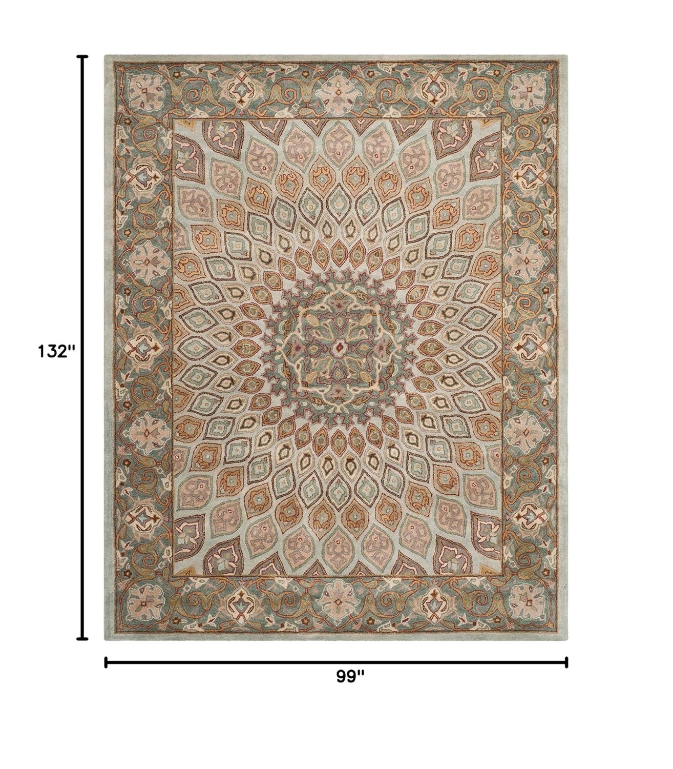 Heritage HG914 Hand Tufted Area Rug - Blue/Grey - 8'3"x11' - Safavieh.
