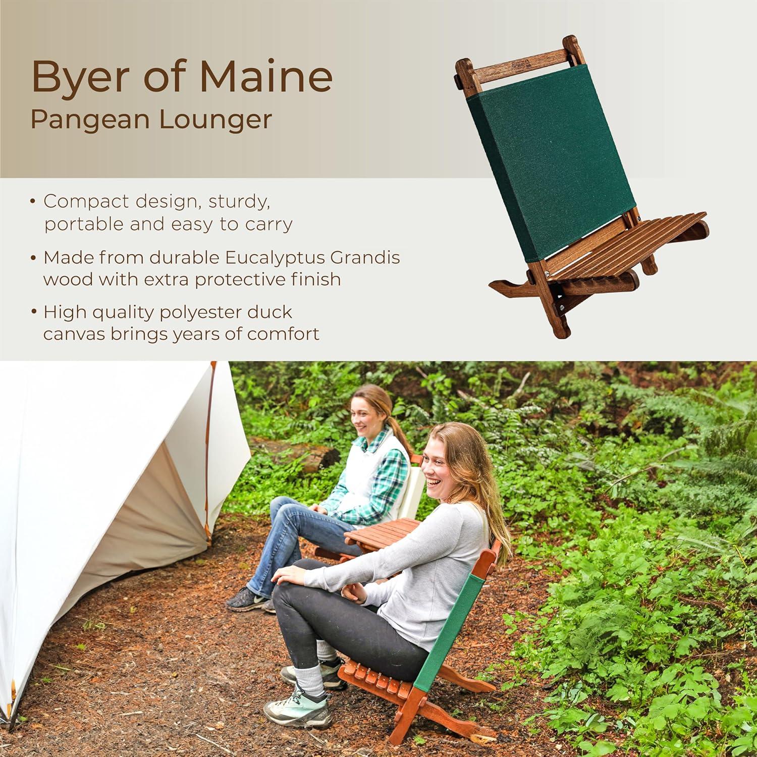 Byer  Pangean Green/Brown Wood/Canvas Lounger