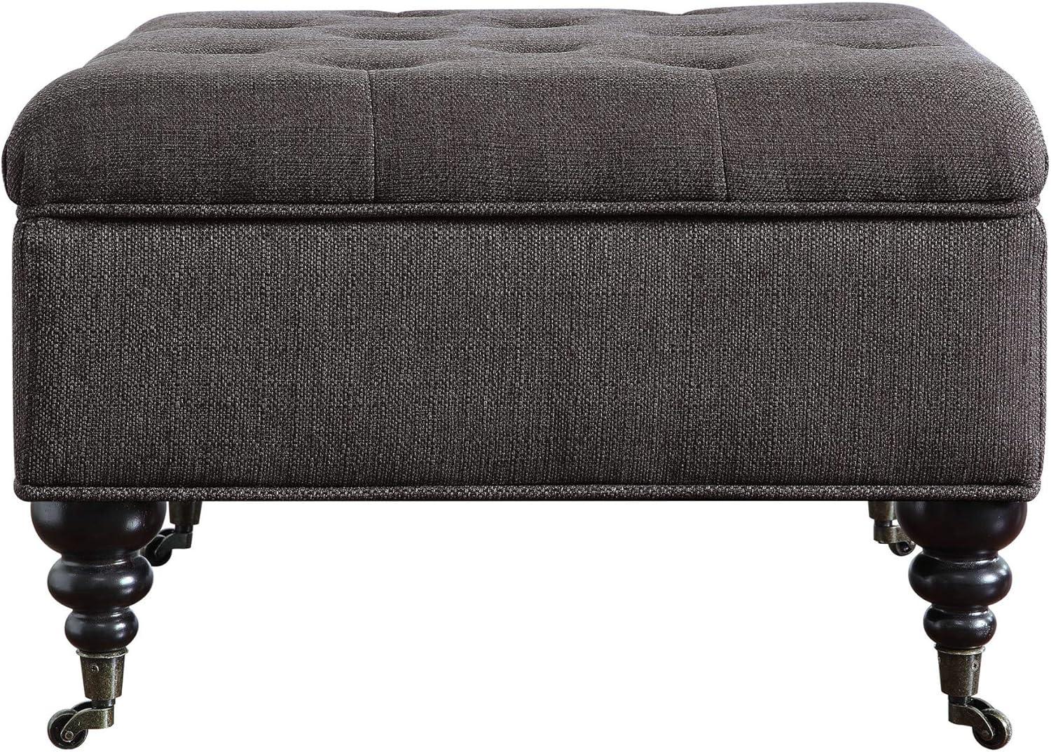 Abbot Square Tufted Ottoman with Storage and Casters - Serta