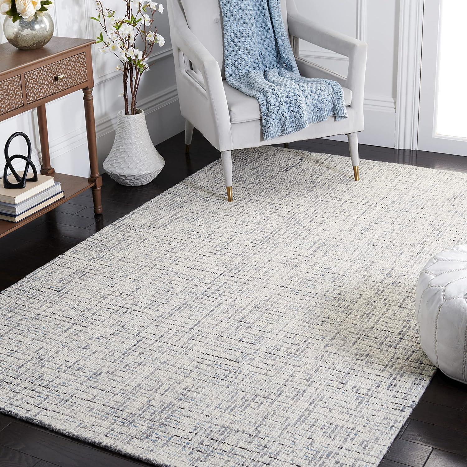 Abstract ABT468 Handmade Indoor Area Rug - Gray/Ivory - 6'x9' - Safavieh