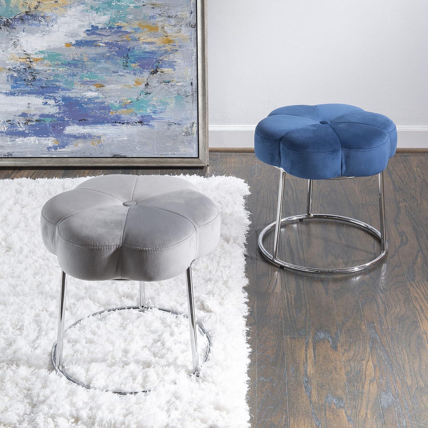 Ciara Flower Cushioned Vanity Stool