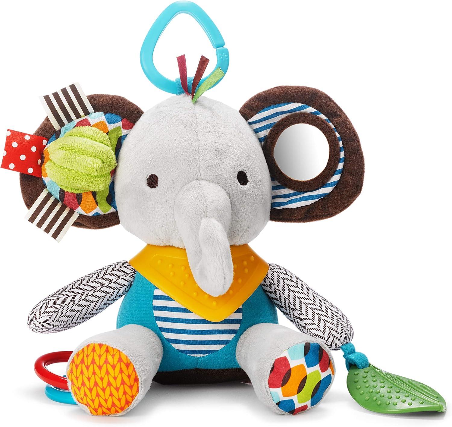 Elephant Multi-Sensory Plush Toy with Teether