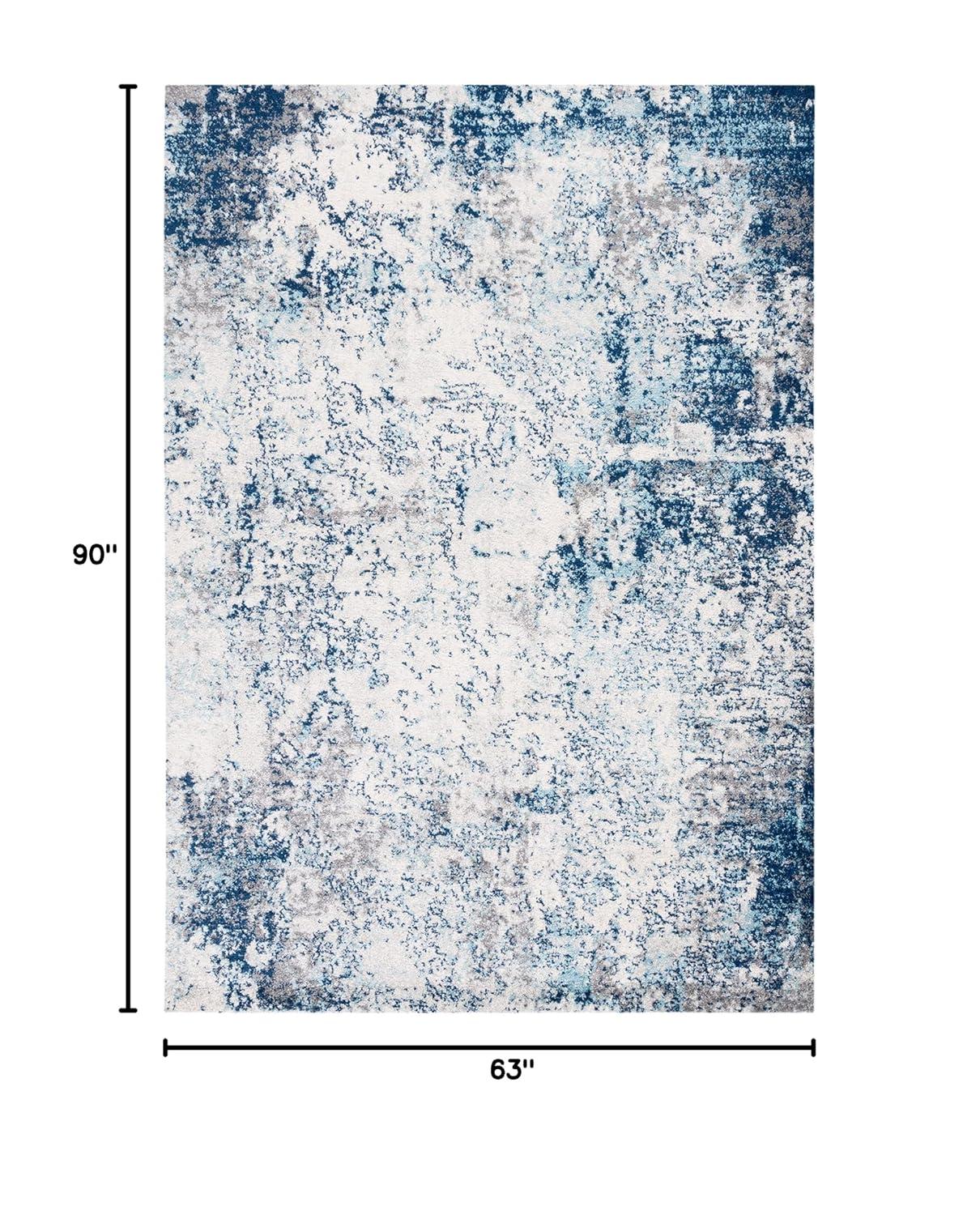 Tulum TUL284 Power Loomed Area Rug - Ivory/Blue - 5'3"x7'6" - Safavieh.