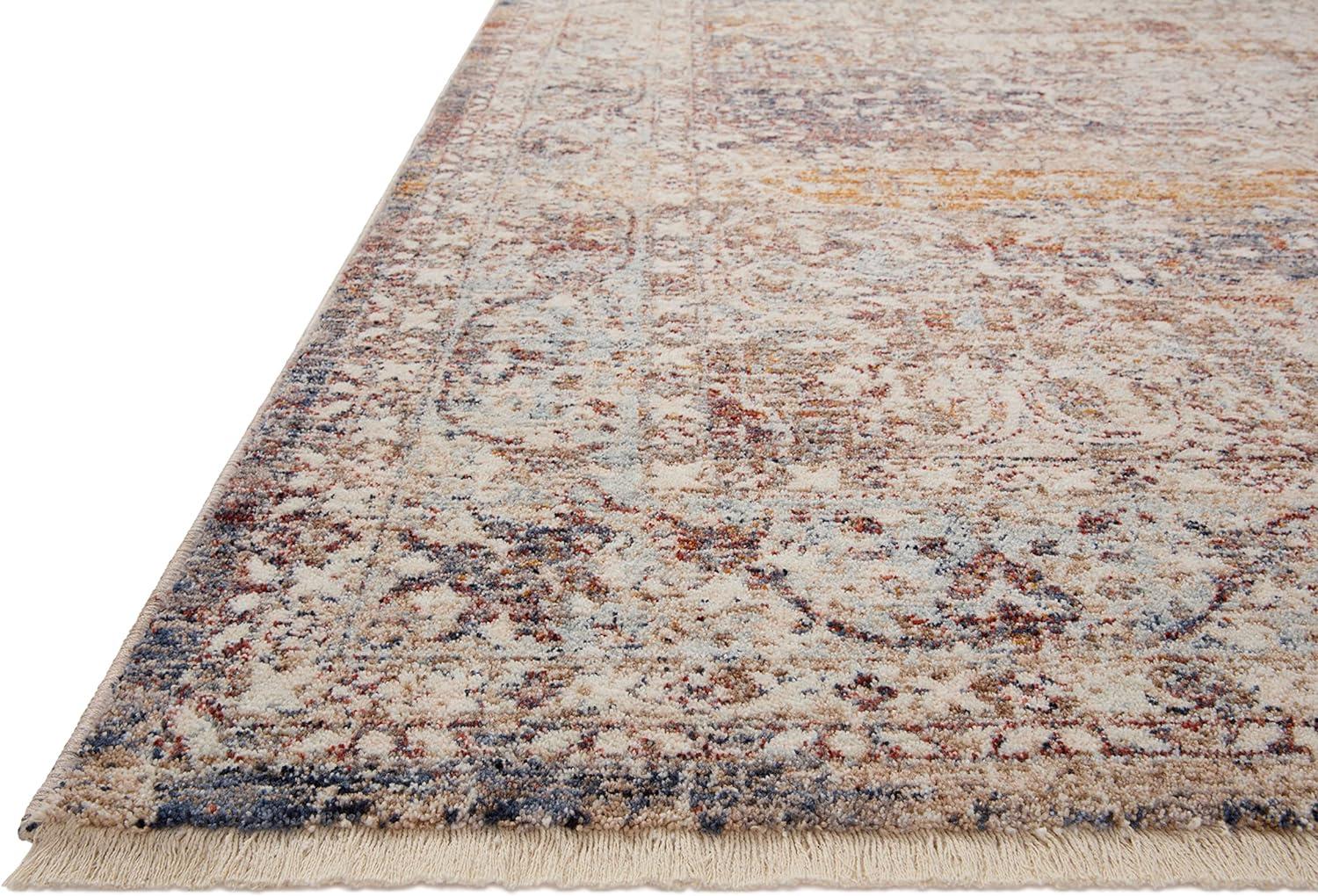 Sorrento Oriental Machine Made Power Loom Polyester Area Rug in Natural