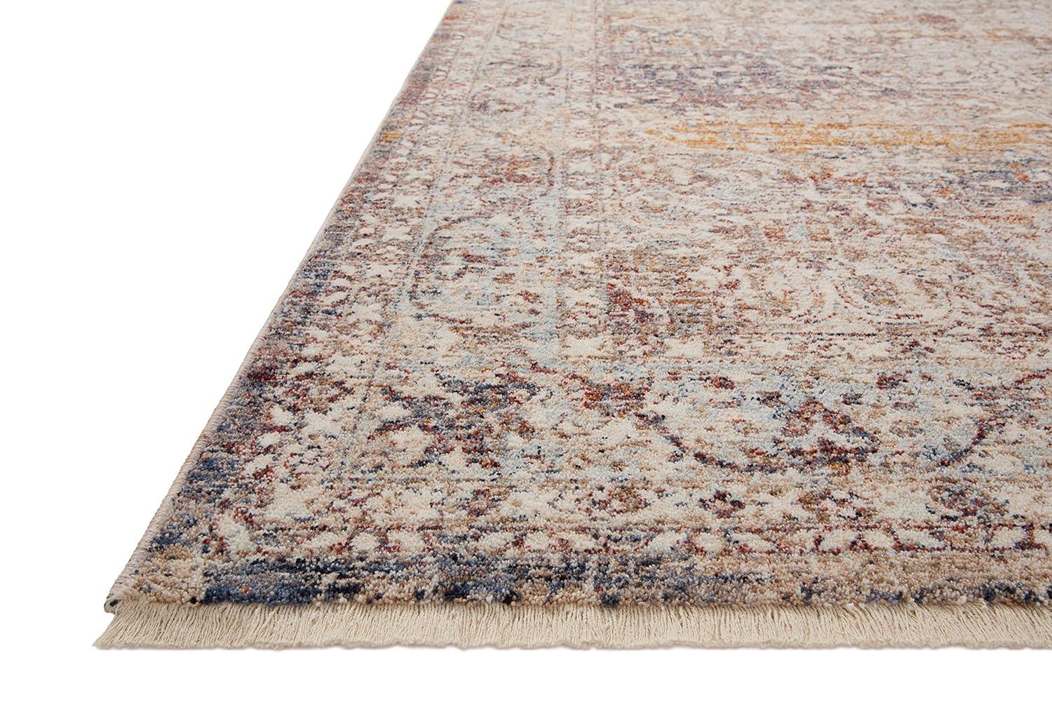 Loloi Rugs Sorrento Oriental Machine Made Power Loom Polyester Area Rug in Natural