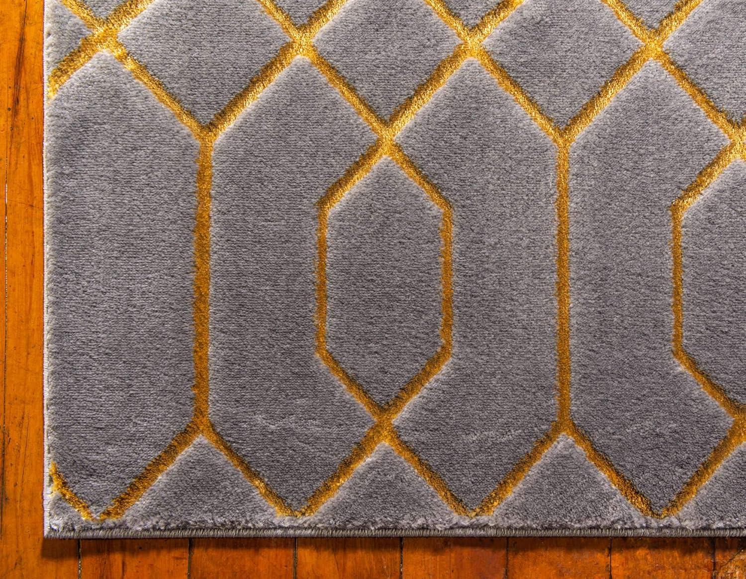 Glam Gray/Gold Area Rug