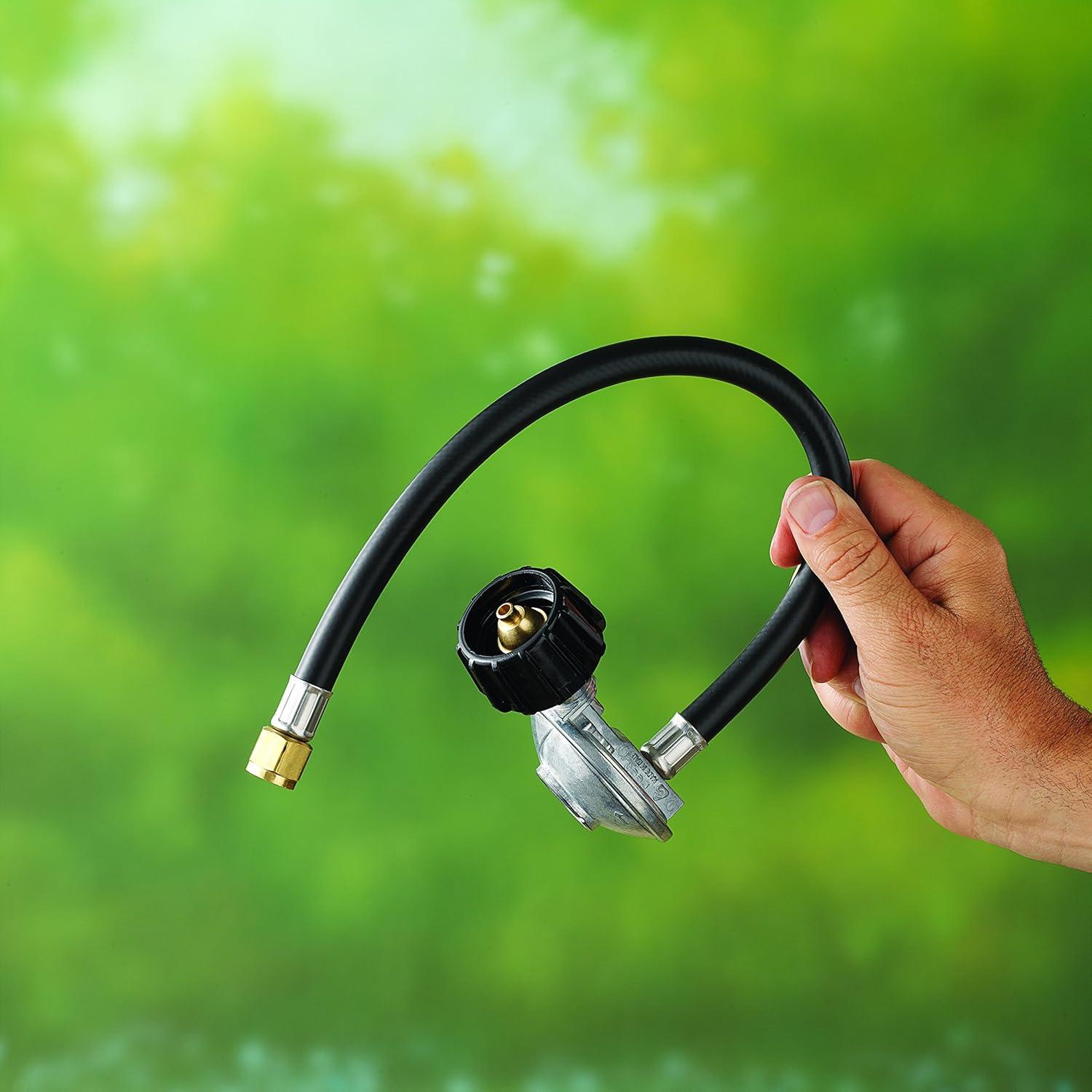 Black and Silver 14.5-Inch Hose and Regulator Kit