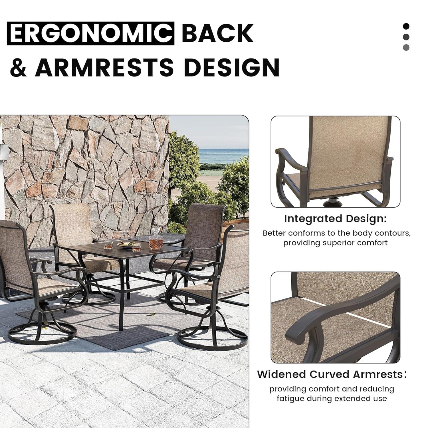 Joclynn Swivel Patio Dining Armchair