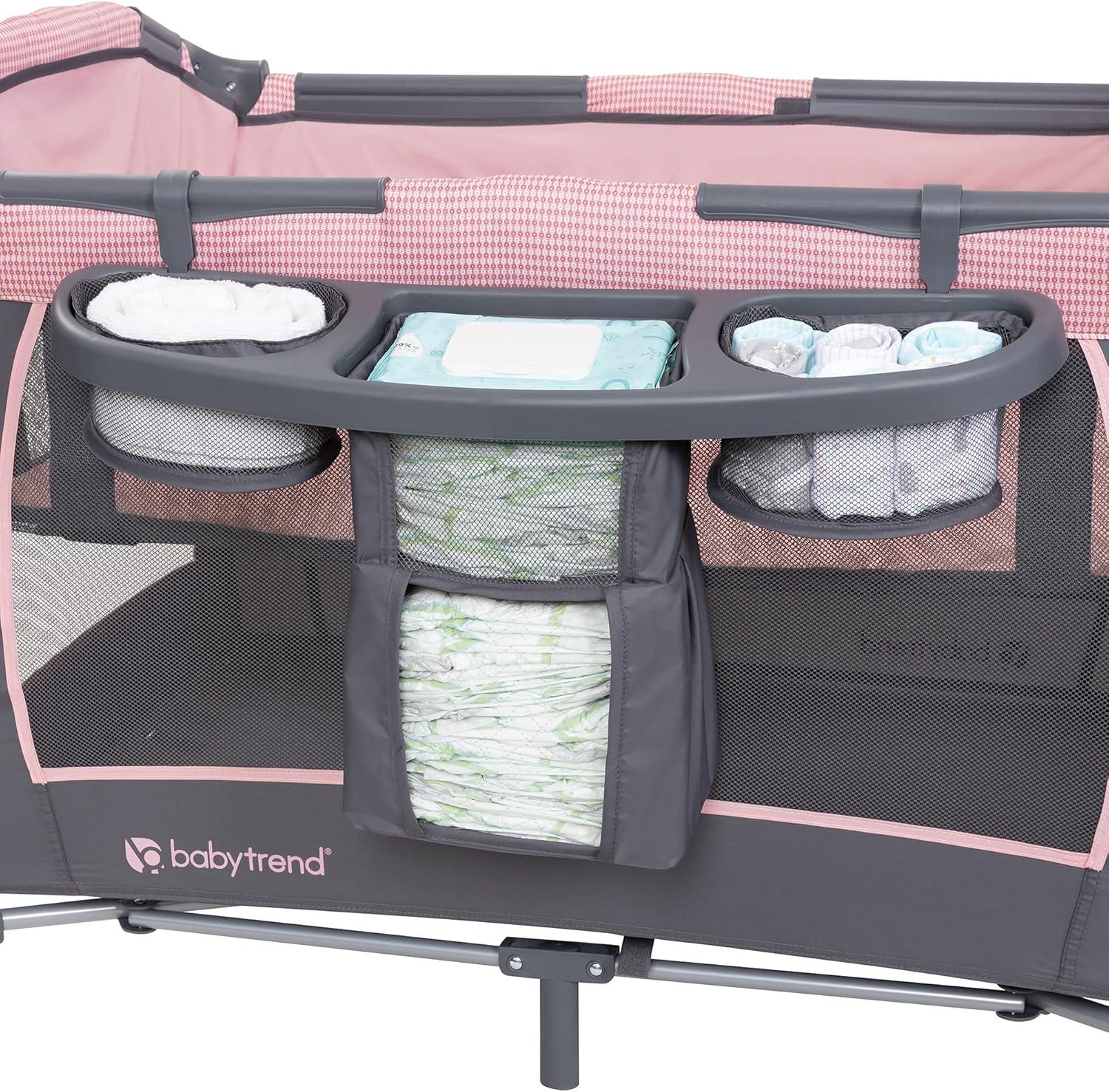 Baby Trend Lil Snooze Deluxe III Nursery Center Playard - Cozy Pink