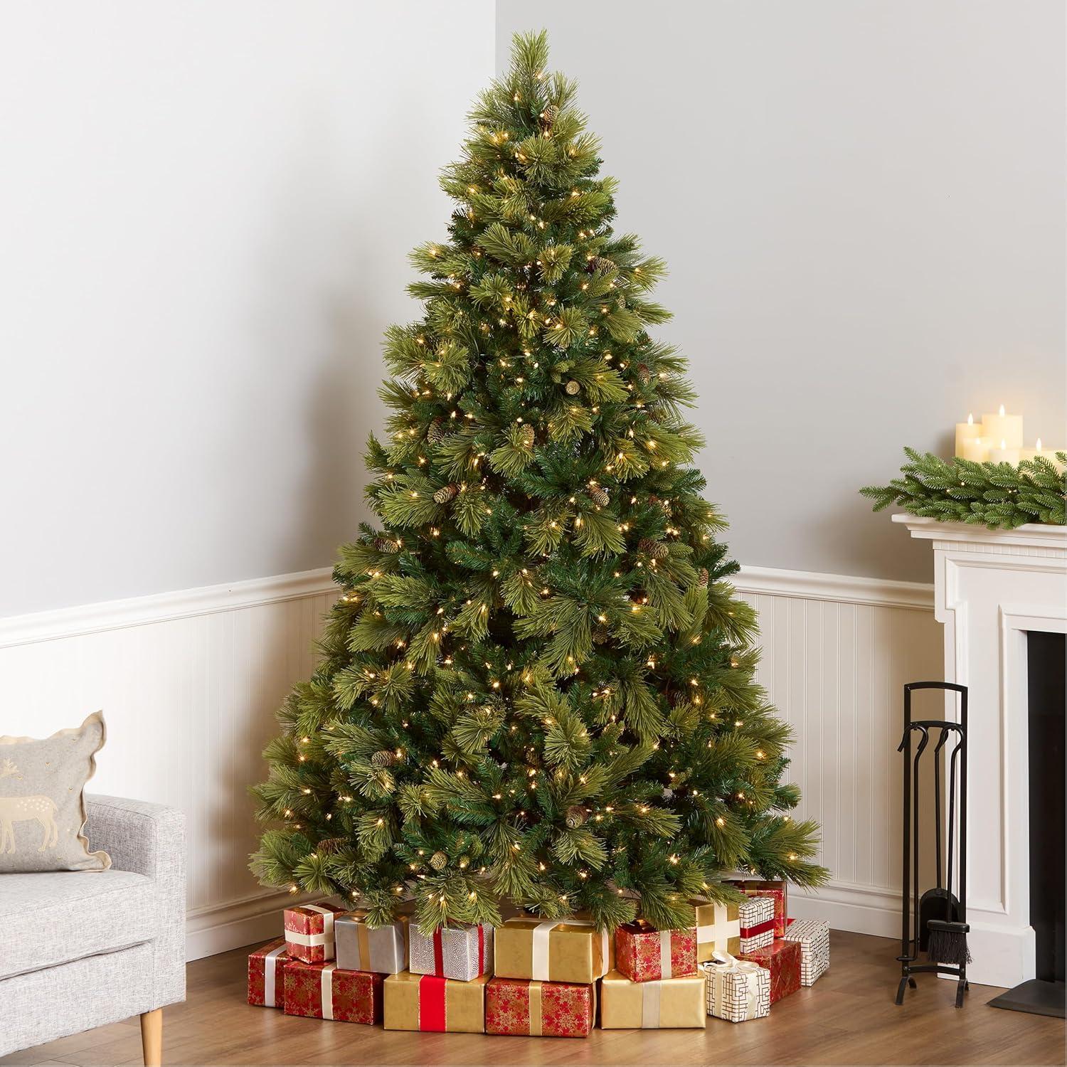 7.5' Prelit Carolina Pine Artificial Christams Tree Clear Lights - National Tree Company