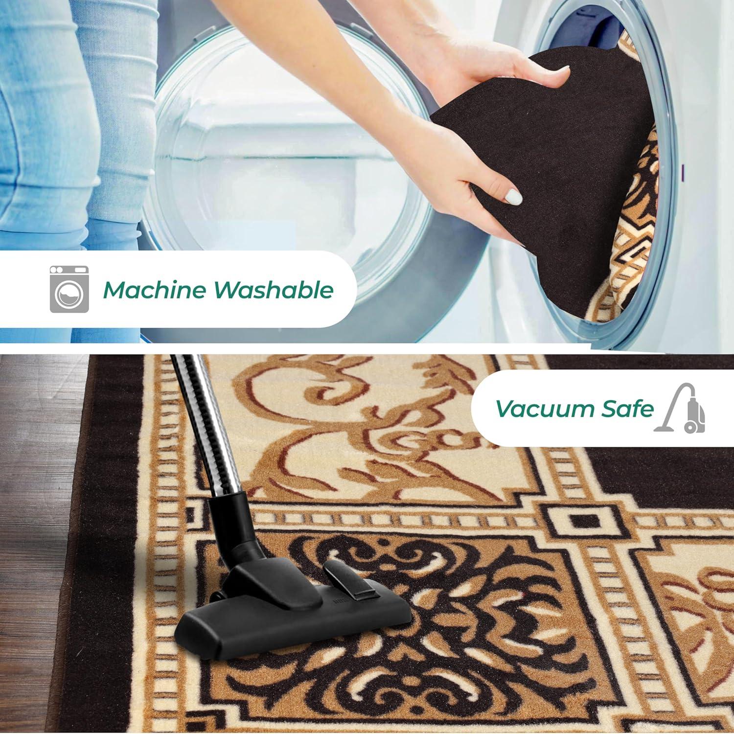 Superior Oversized Medallion Indoor Area Rug, 12' x 15', Coffee