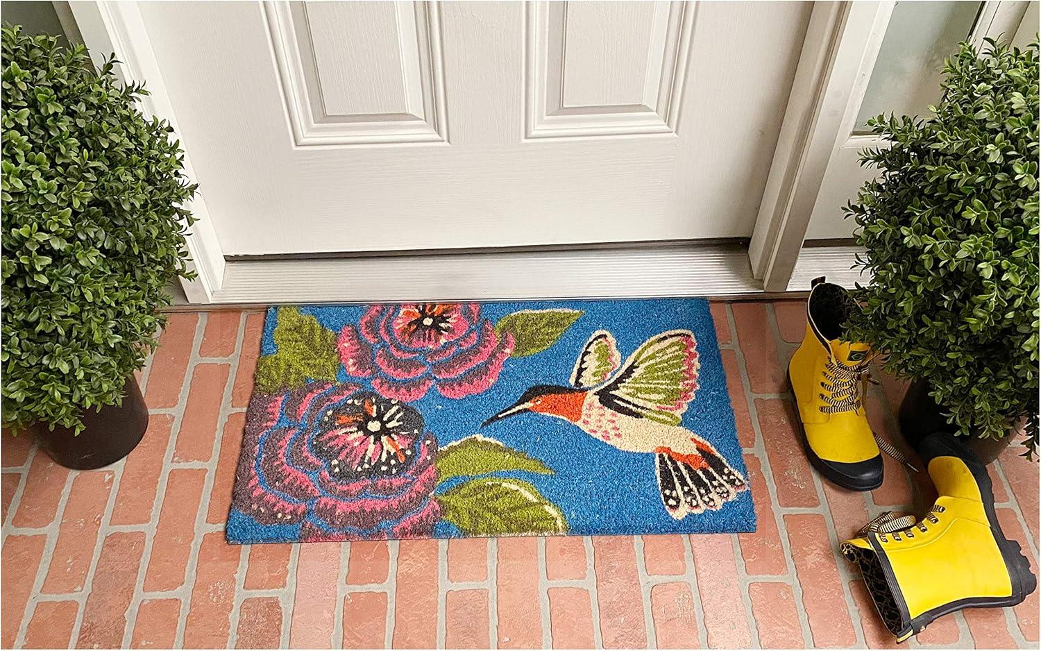 Hummingbird Delight Door Mat