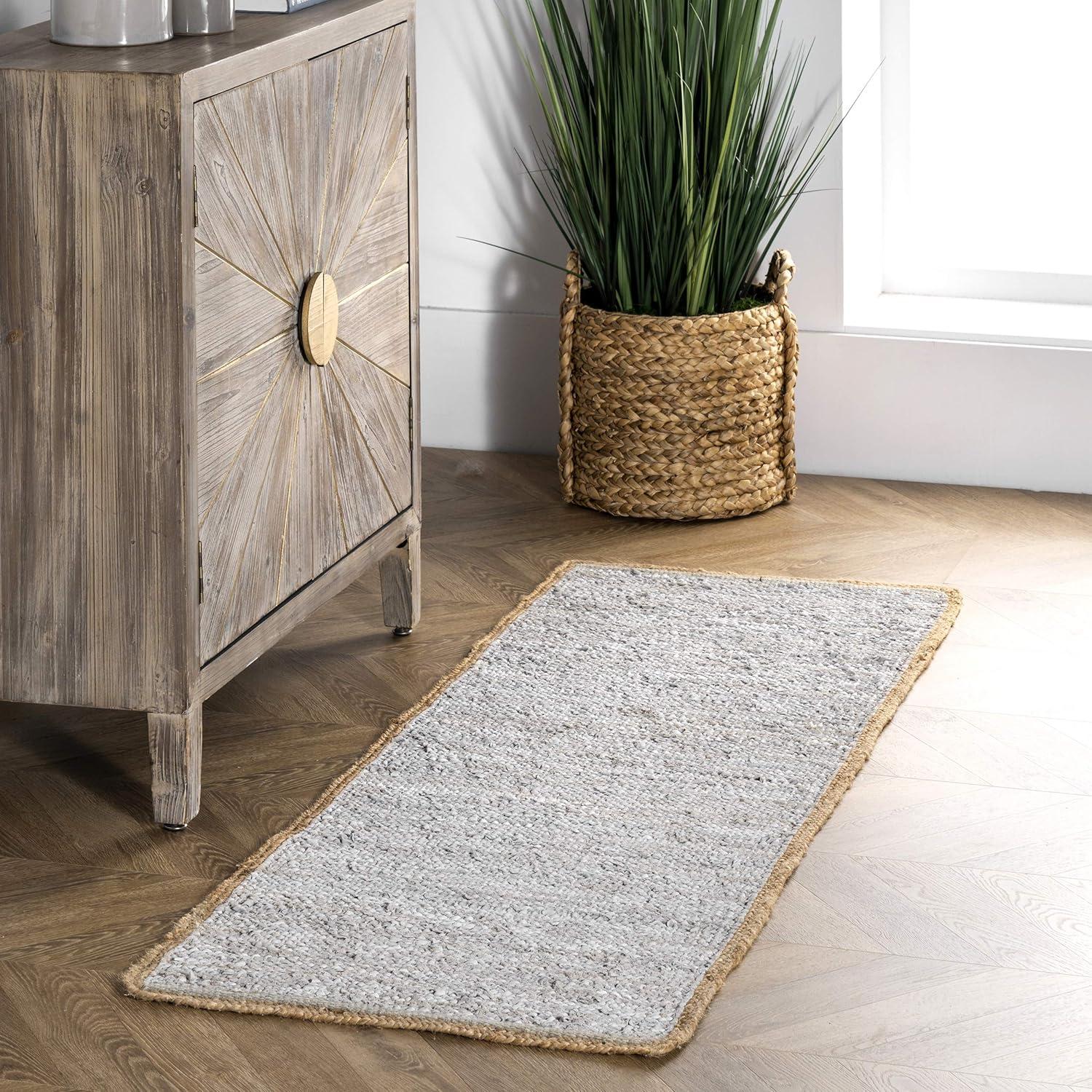 Nuloom Sabby Hand Woven Leather Flatweave Indoor Area Rug