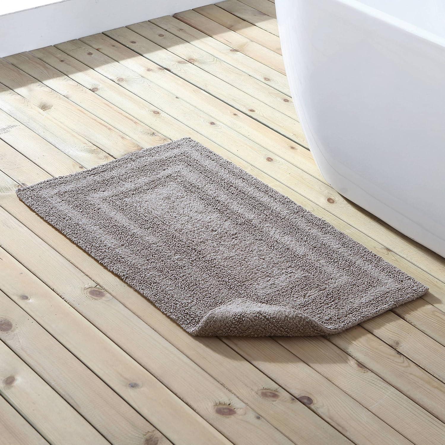 Eddie Bauer Logan Mushroom Beige Cotton Tufted Bath Rug Set