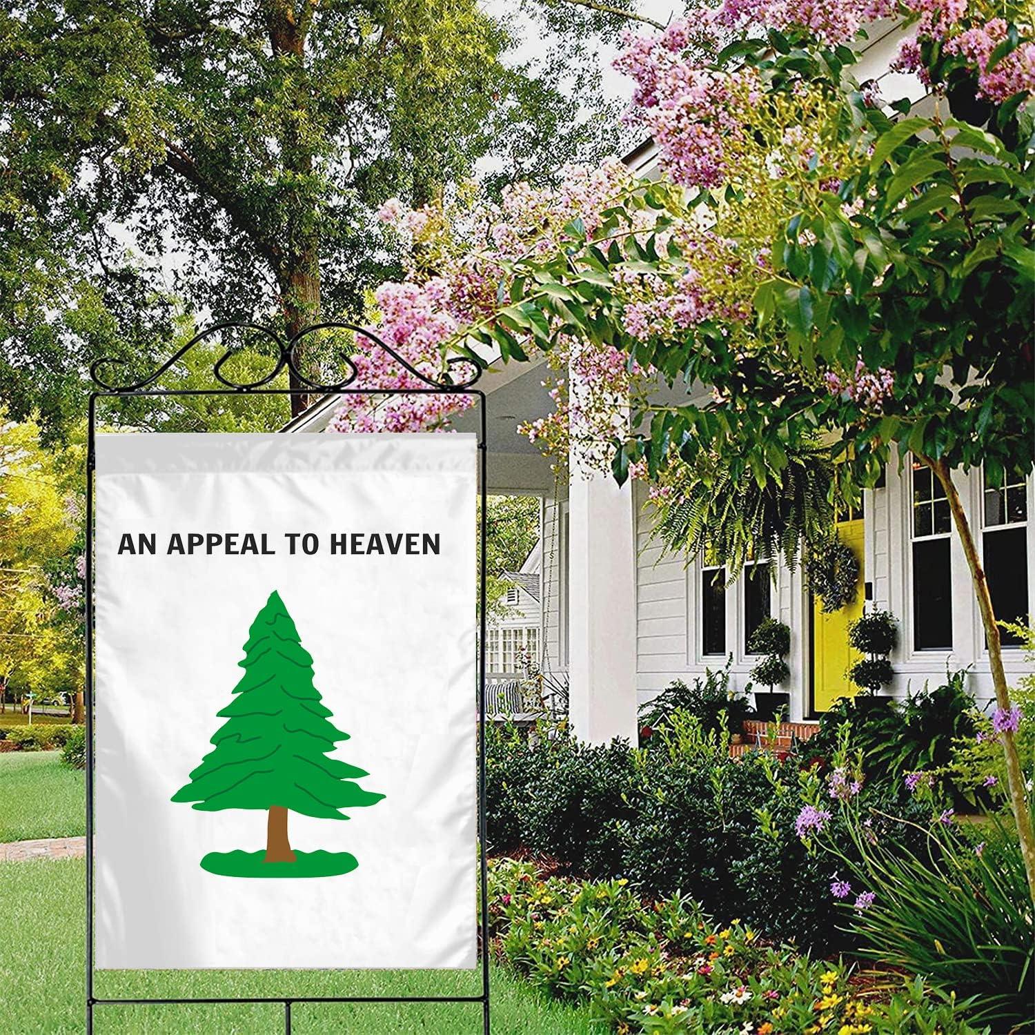 White and Green Patriotic Polyester Garden Flag 12x18 Inch