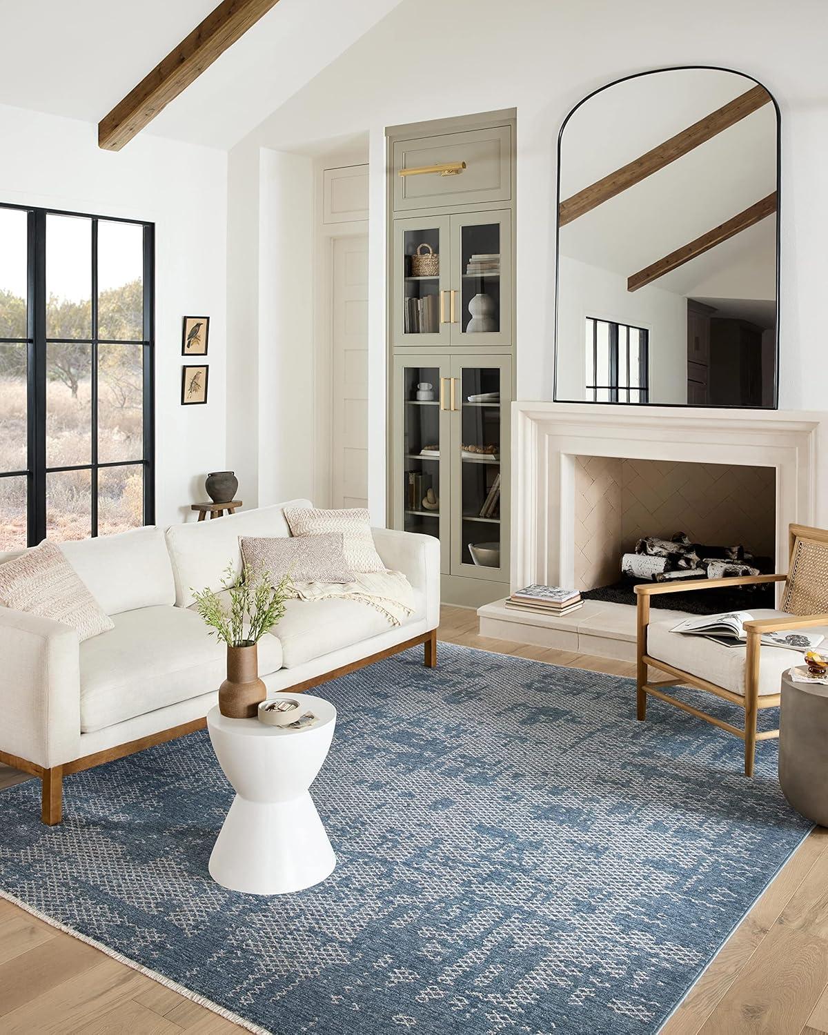 Vance Abstract Denim/Dove Area Rug