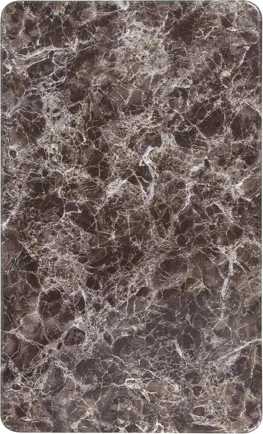 Emma + Oliver 24" x 42" Rectangular Gray Marble Laminate Table Top